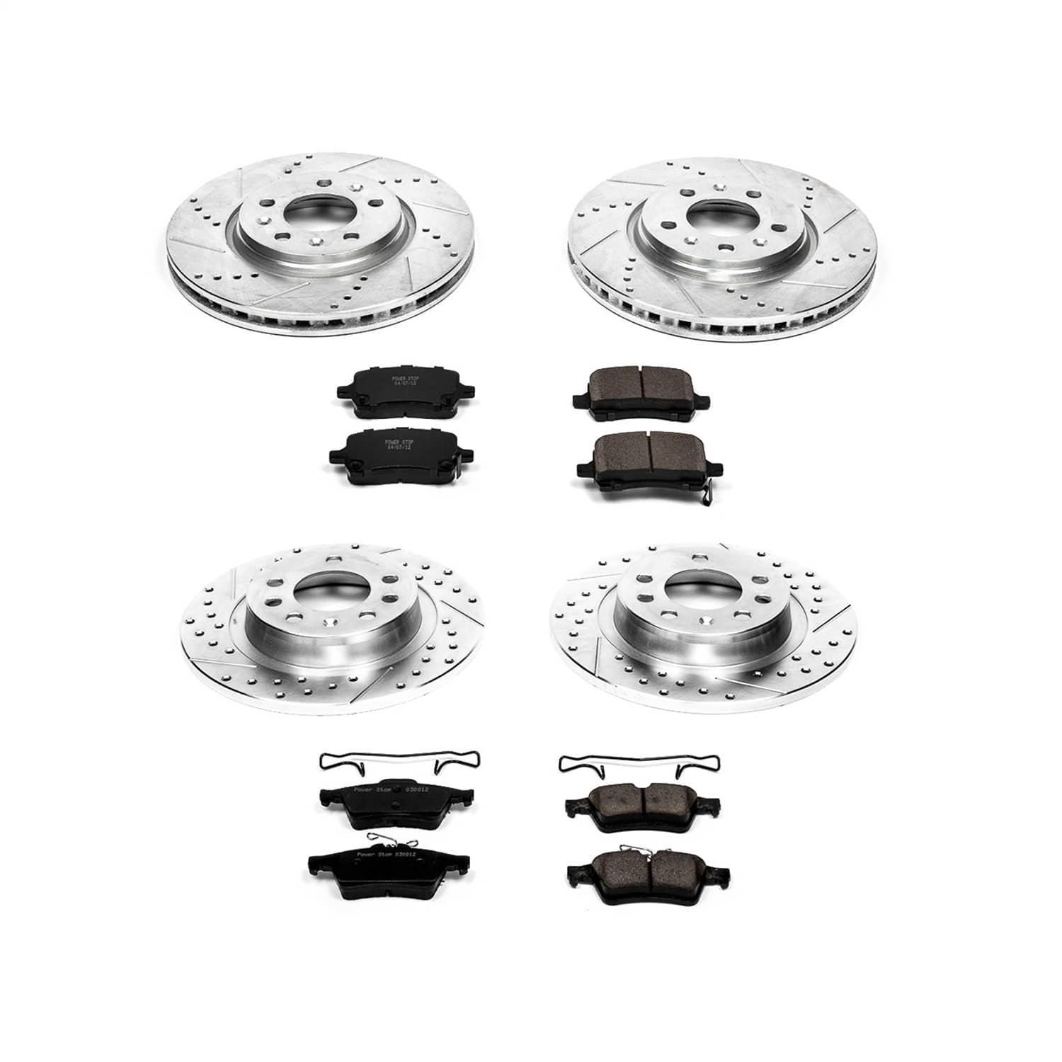 Power Stop - K1434 - Front and Rear - Disc Brake Pad and Rotor Kit