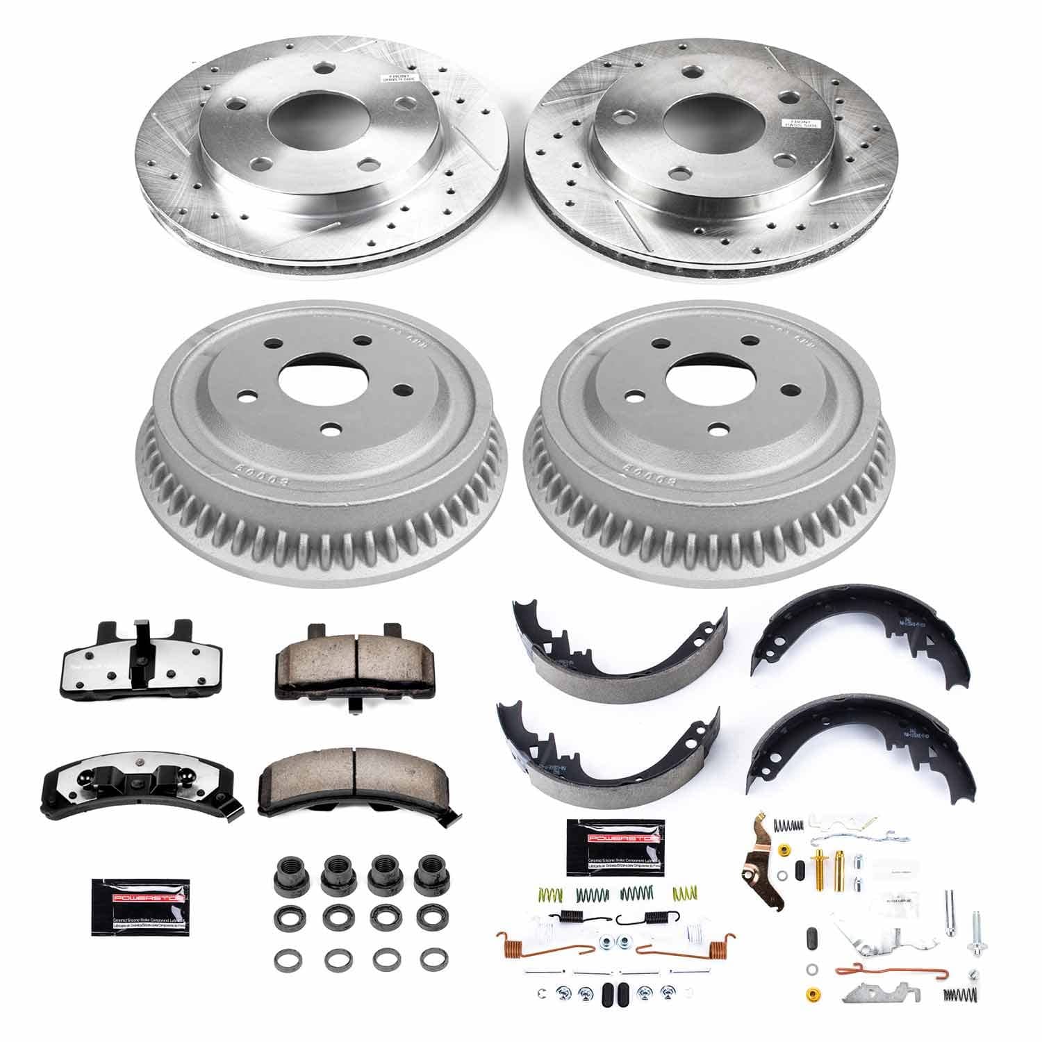 Power Stop - K15033DK-36 - Complete Vehicle Disc/Drum Brake Kit