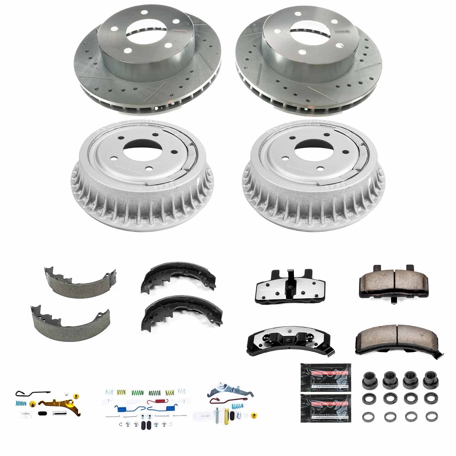 Power Stop - K15048DK-36 - Complete Vehicle Disc/Drum Brake Kit
