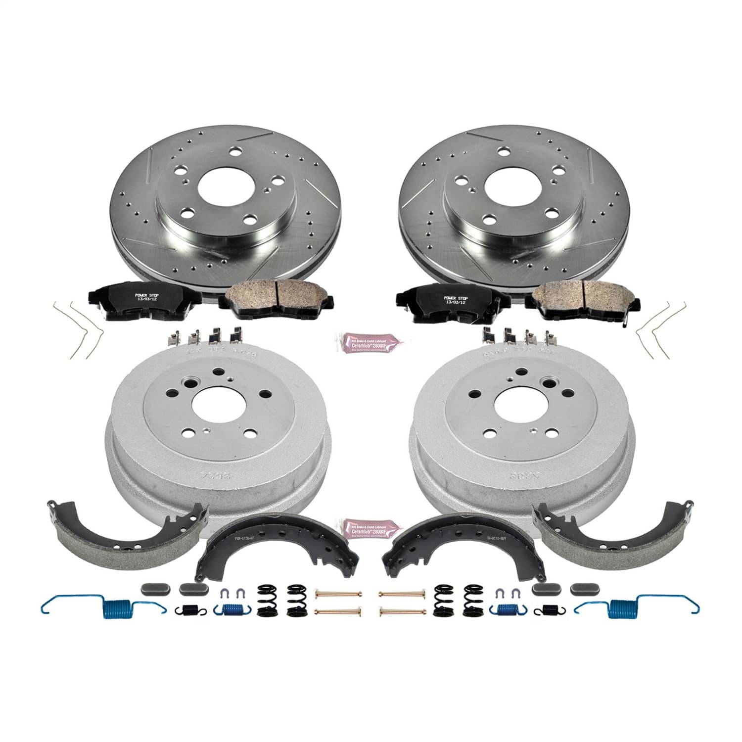 Power Stop - K15059DK - Complete Vehicle Disc/Drum Brake Kit