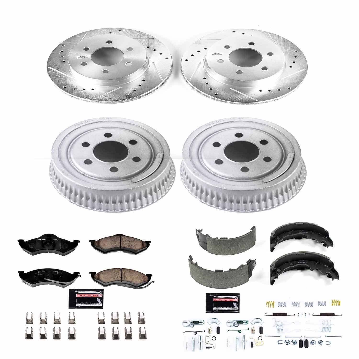 Power Stop - K15071DK - Complete Vehicle Disc/Drum Brake Kit