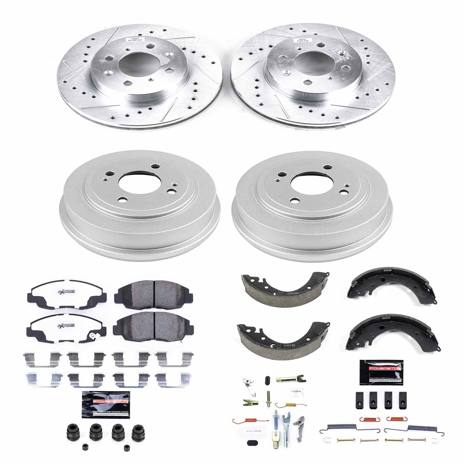 Power Stop - K15086DK-26 - Complete Vehicle Disc/Drum Brake Kit