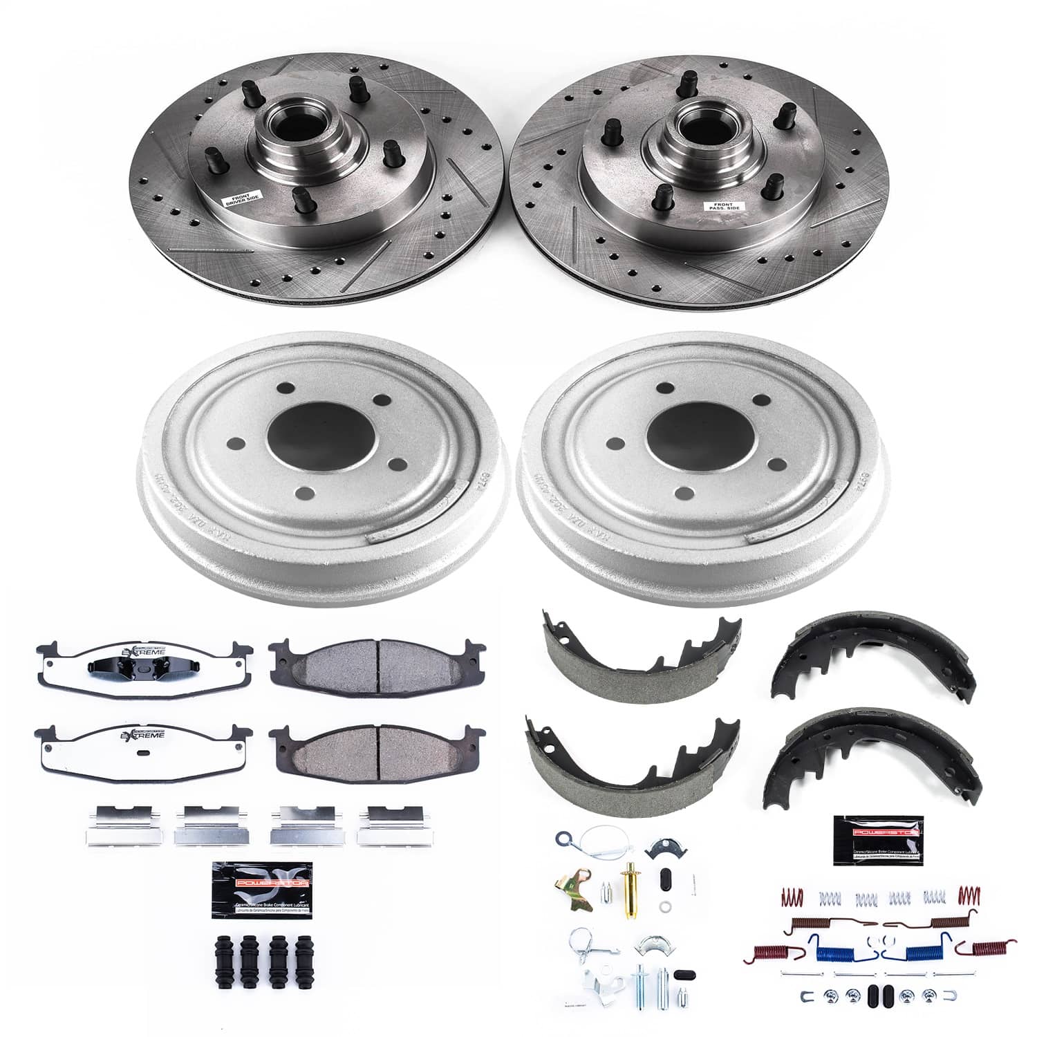 Power Stop - K15090DK-36 - Complete Vehicle Disc/Drum Brake Kit