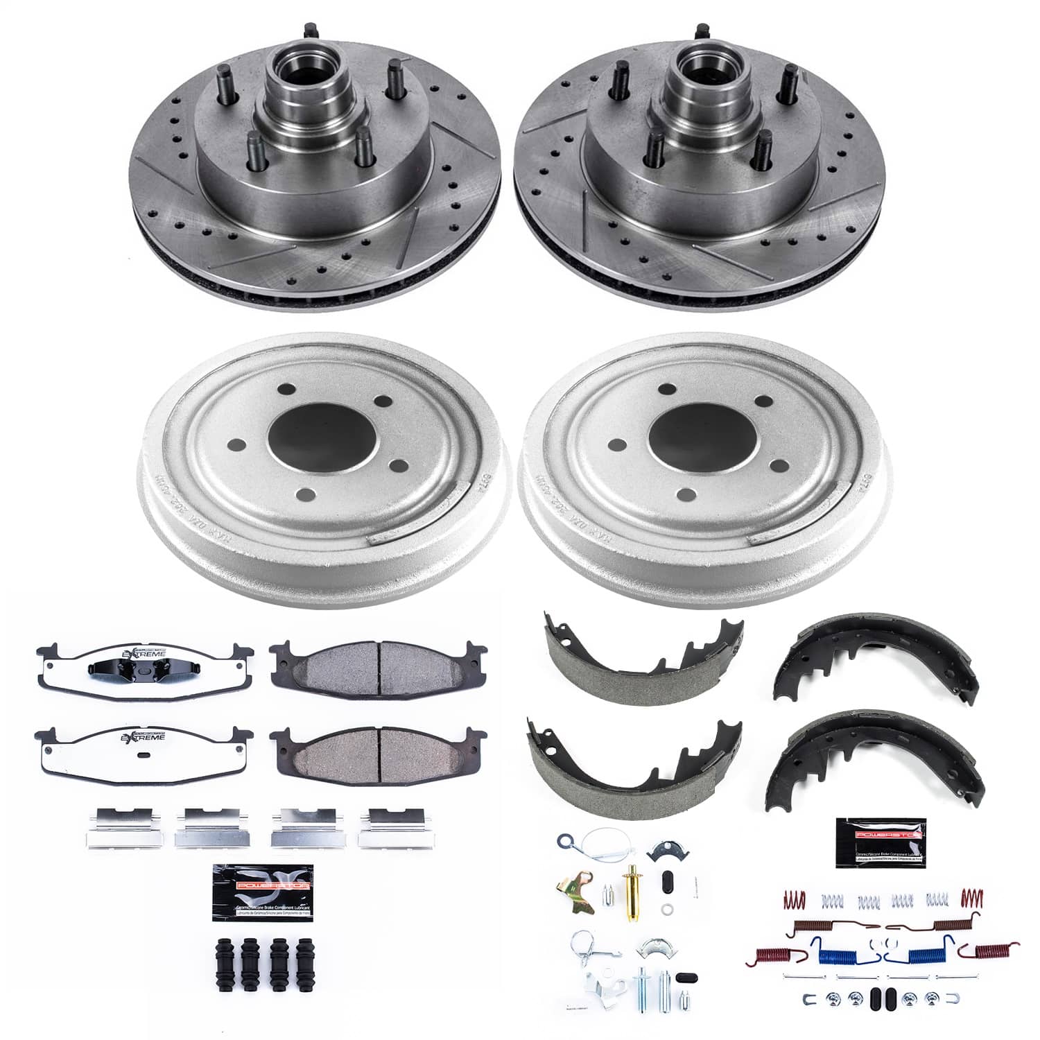 Power Stop - K15091DK-36 - Complete Vehicle Disc/Drum Brake Kit