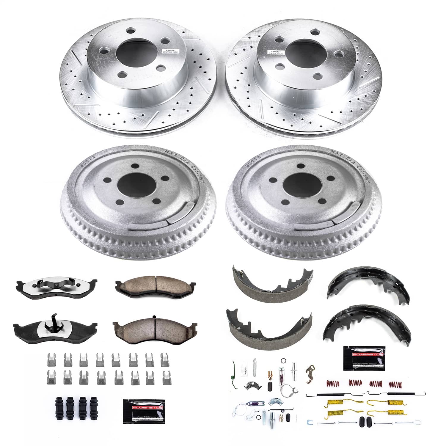 Power Stop - K15134DK-36 - Complete Vehicle Disc/Drum Brake Kit