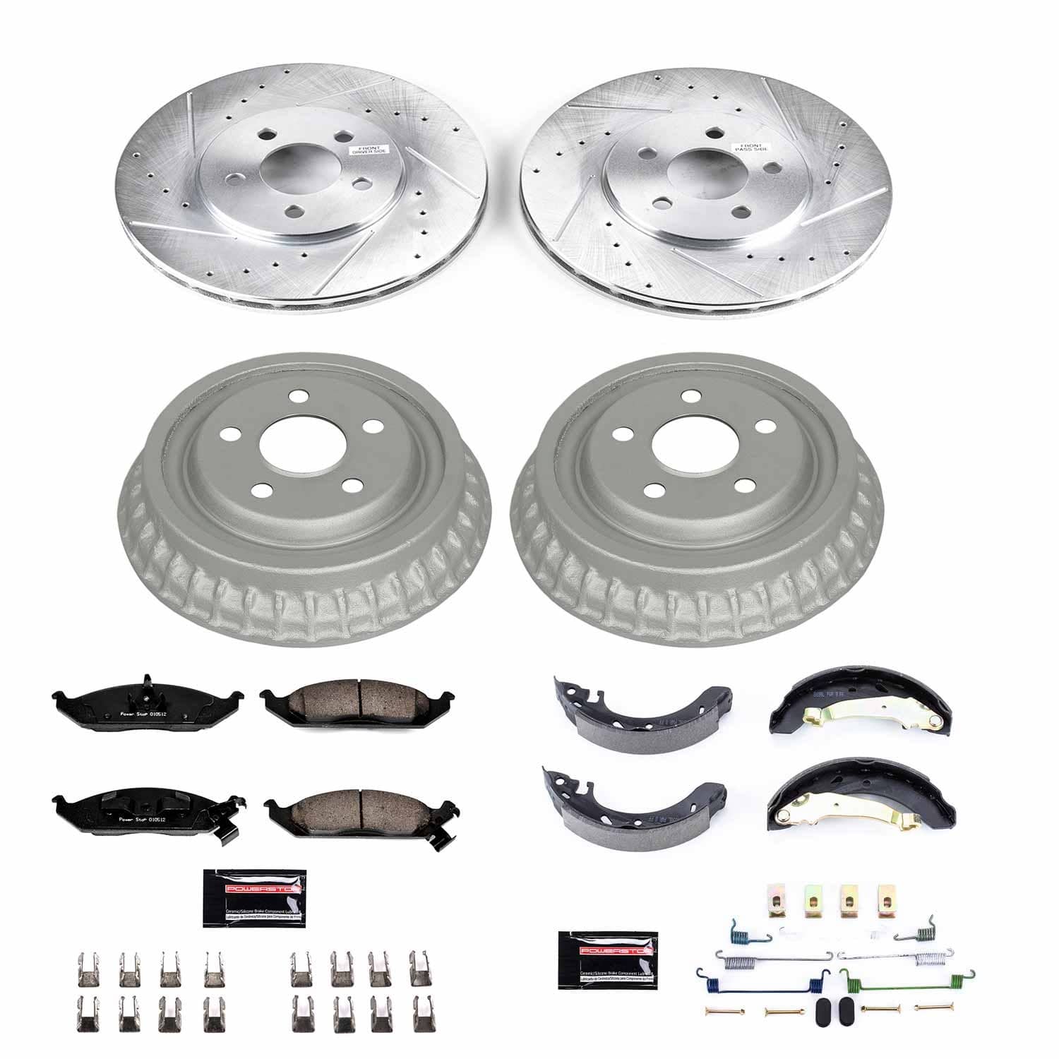 Power Stop - K15144DK - Complete Vehicle Disc/Drum Brake Kit
