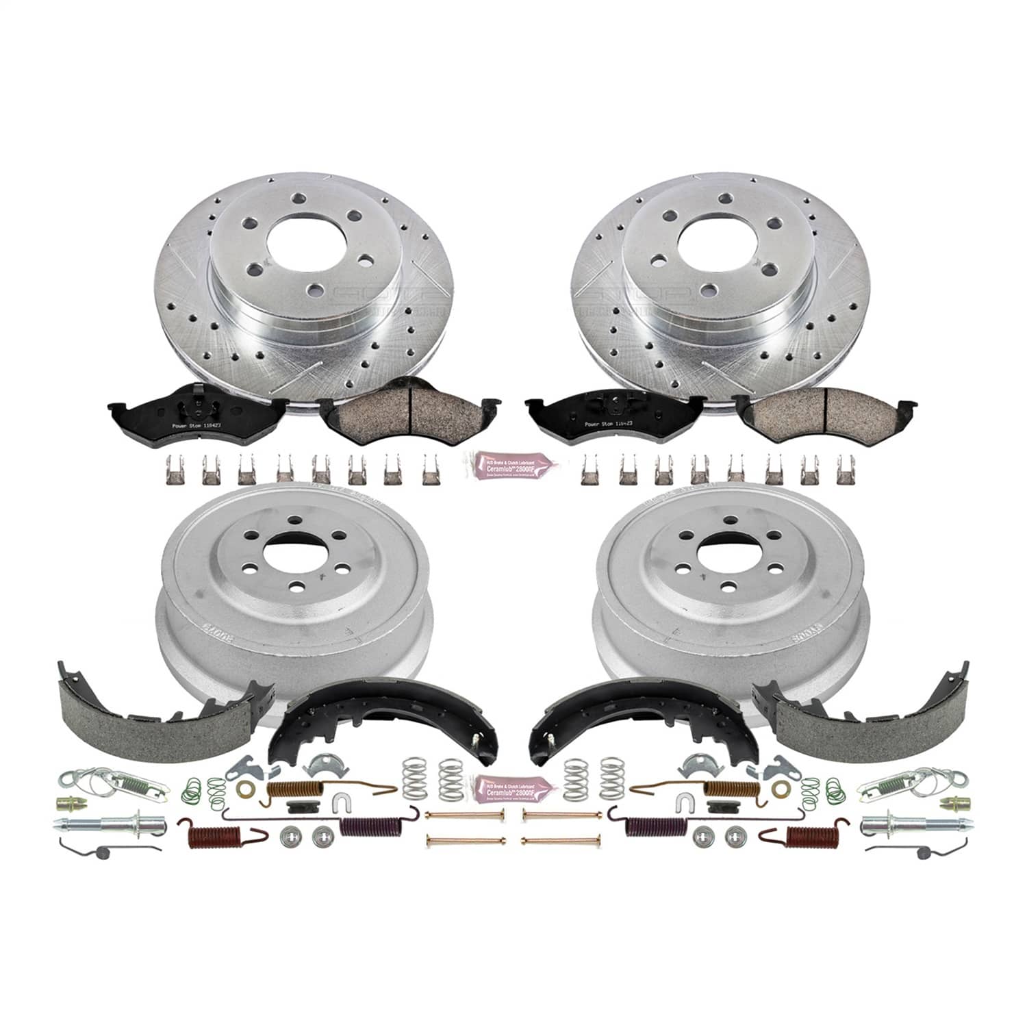 Power Stop - K15164DK - Complete Vehicle Disc/Drum Brake Kit