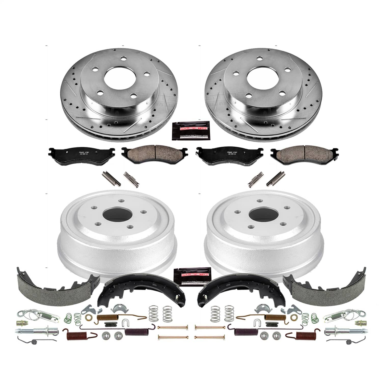 Power Stop - K15165DK - Complete Vehicle Disc/Drum Brake Kit