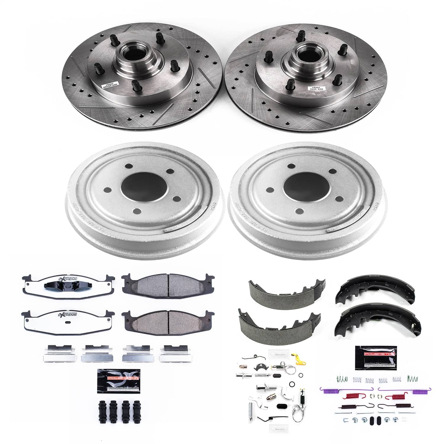 Power Stop - K15170DK-36 - Complete Vehicle Disc/Drum Brake Kit