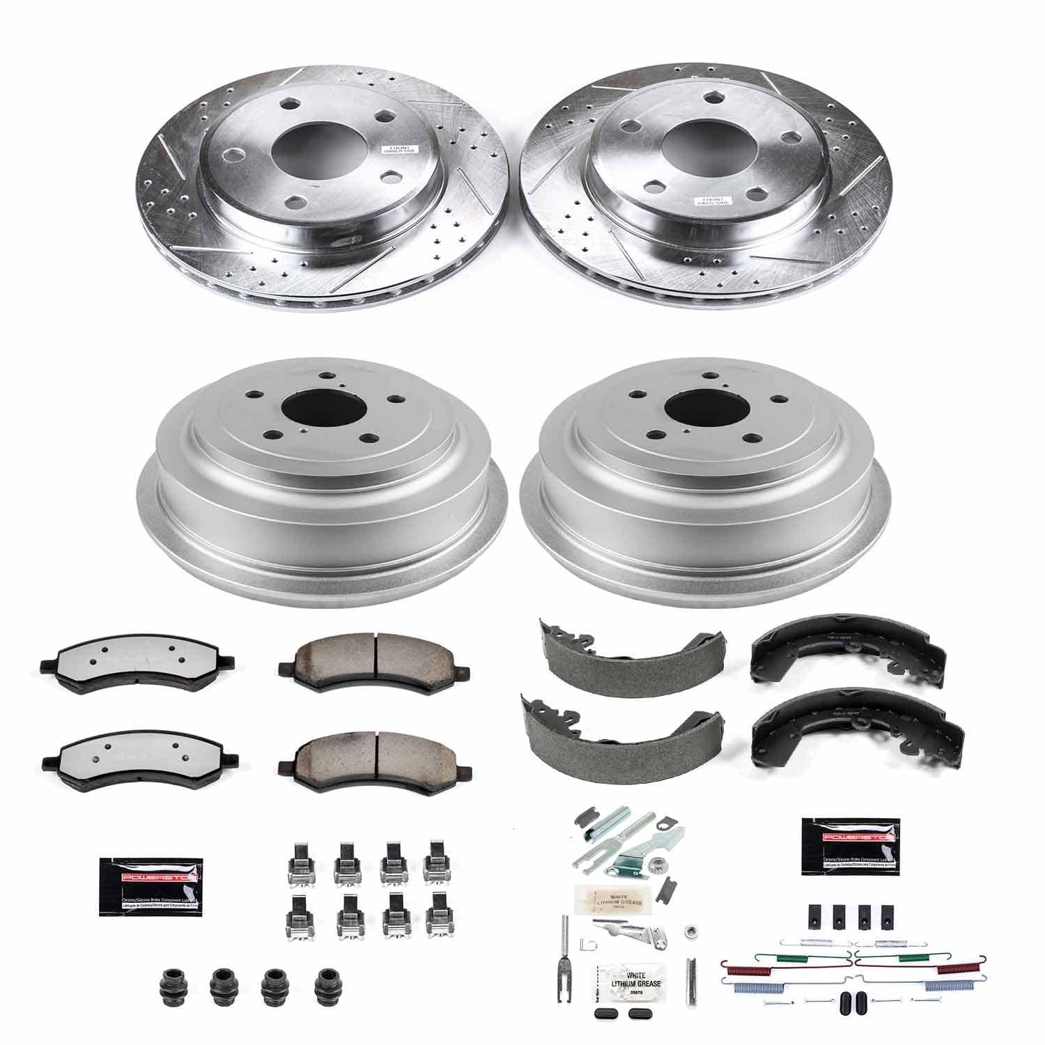 Power Stop - K15254DK-36 - Complete Vehicle Disc/Drum Brake Kit