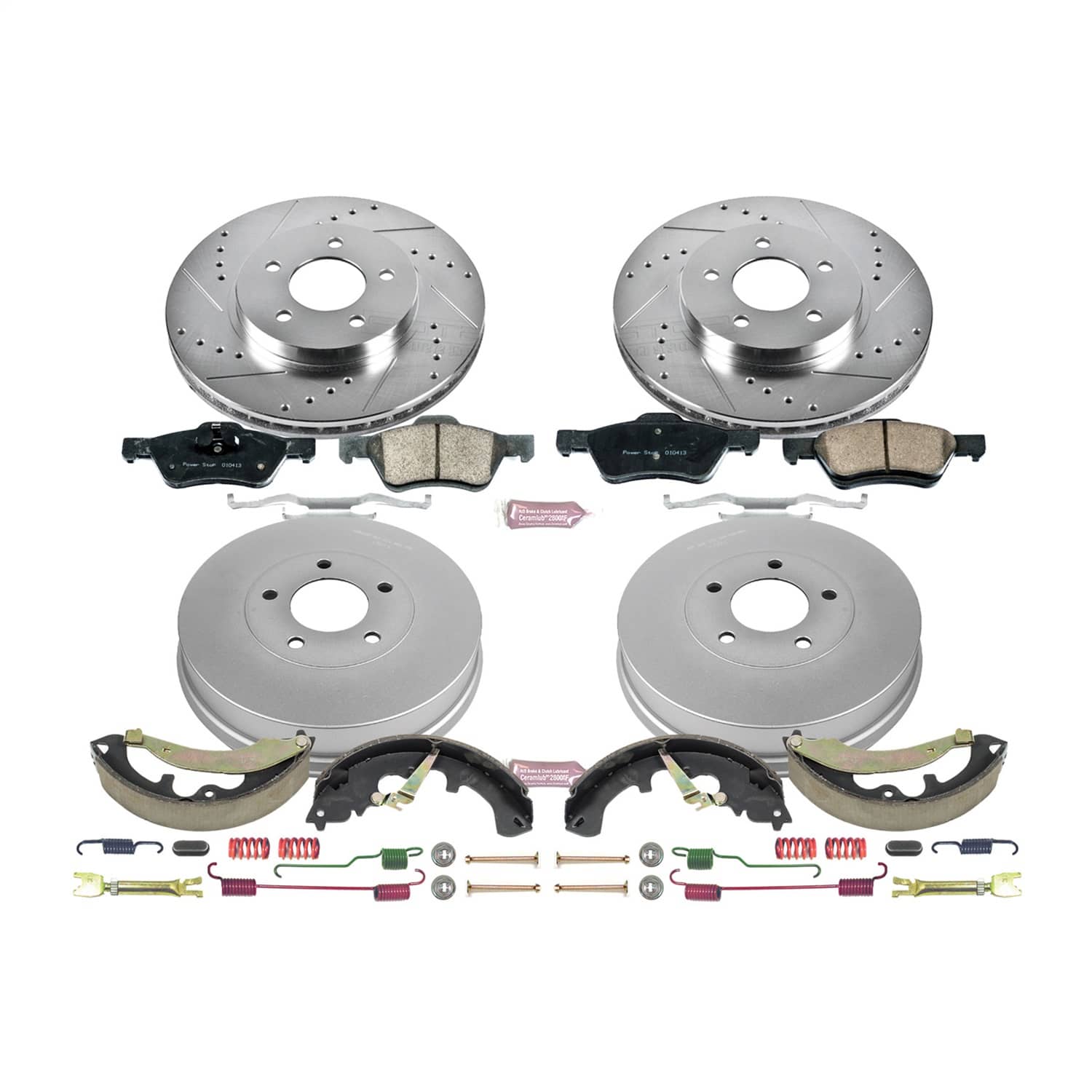 Power Stop - K15257DK - Complete Vehicle Disc/Drum Brake Kit