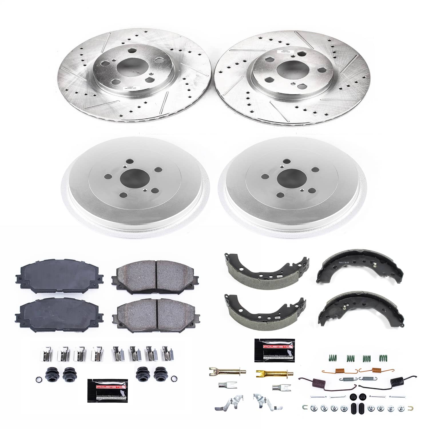 Power Stop - K15260DK - Complete Vehicle Disc/Drum Brake Kit