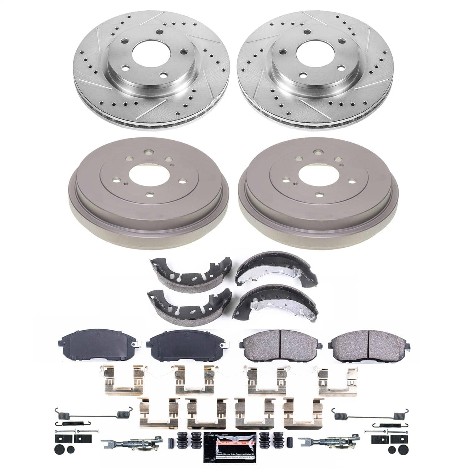 Power Stop - K15493DK - Complete Vehicle Disc/Drum Brake Kit