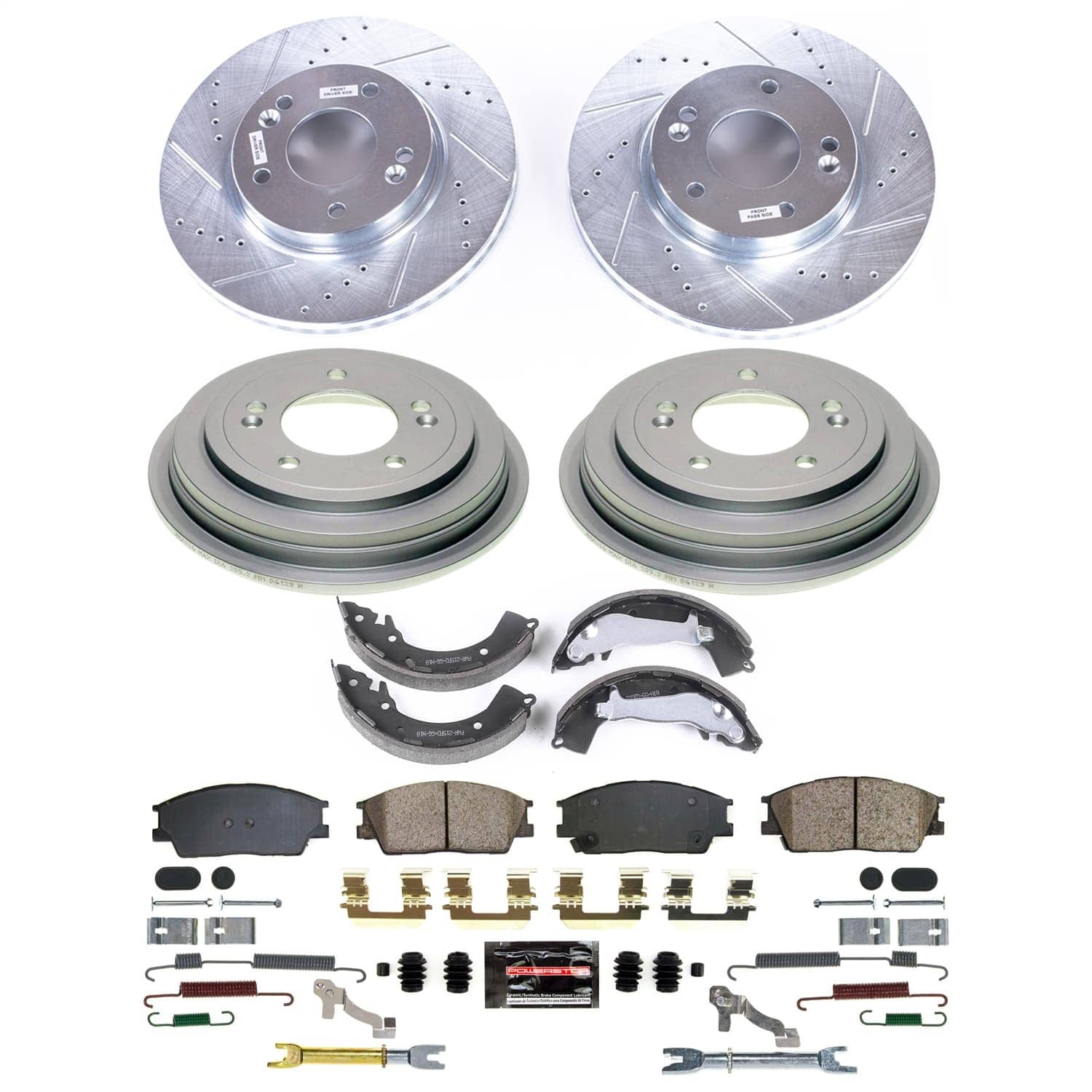 Power Stop - K15500DK - Complete Vehicle Disc/Drum Brake Kit