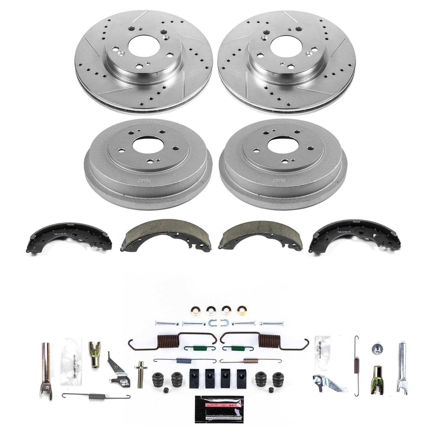 Power Stop - K15541DK-26 - Complete Vehicle Disc/Drum Brake Kit