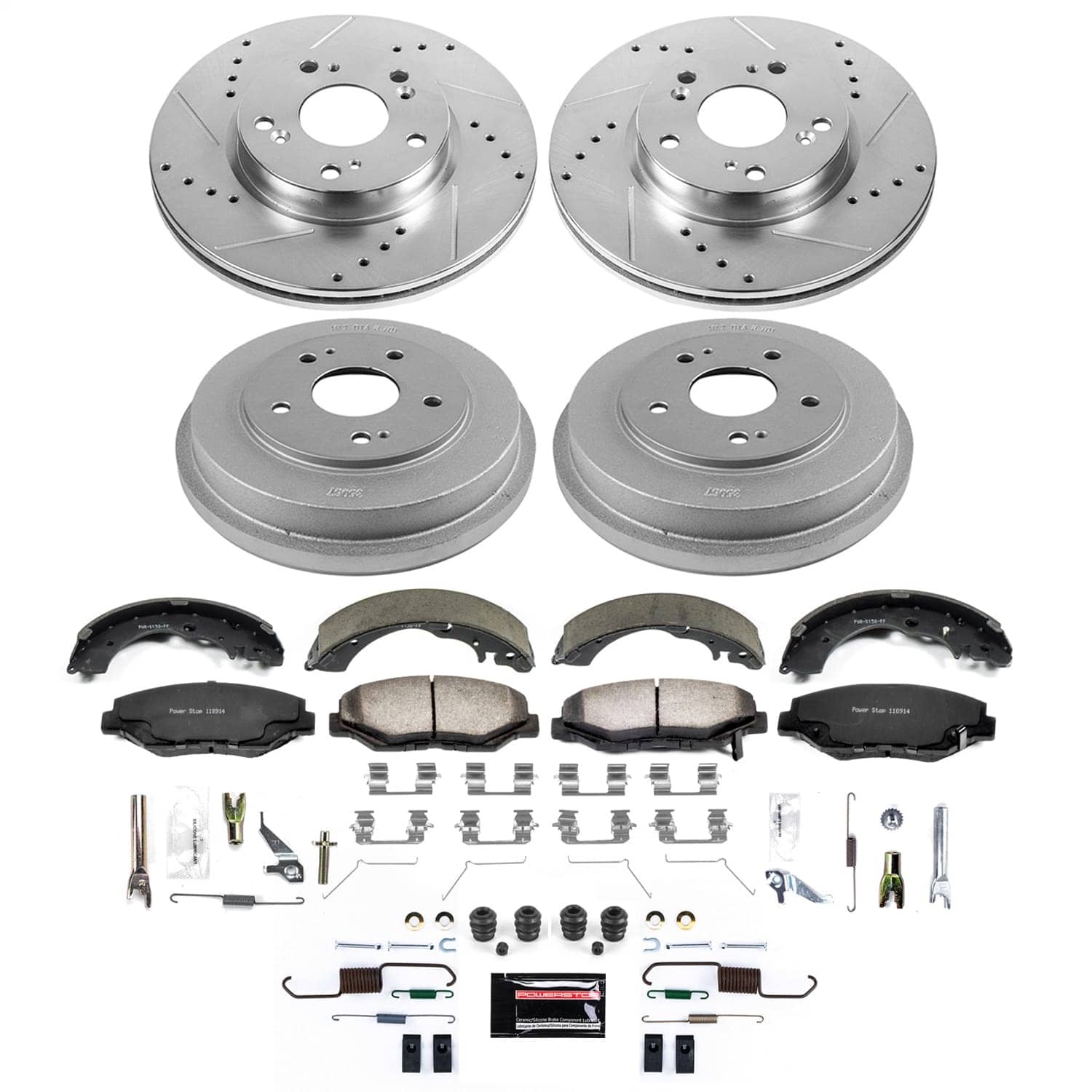 Power Stop - K15541DK-36 - Complete Vehicle Disc/Drum Brake Kit