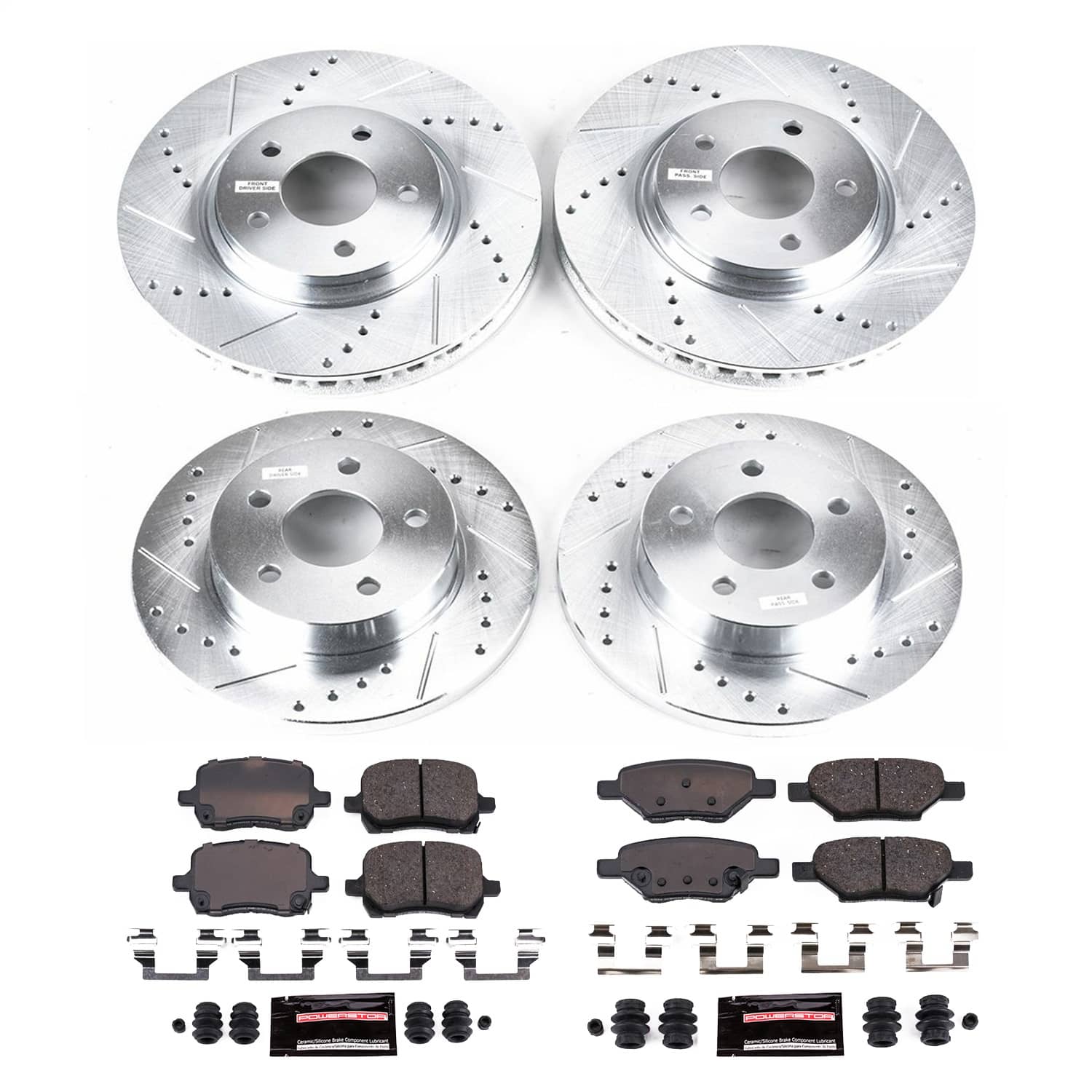Power Stop - K1612 - Front and Rear - Disc Brake Pad and Rotor Kit