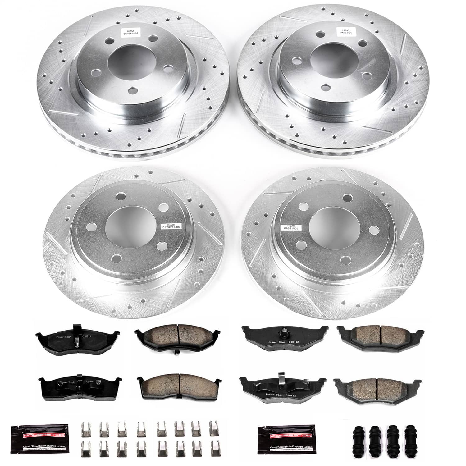 Power Stop - K1693 - Front and Rear - Disc Brake Pad and Rotor Kit