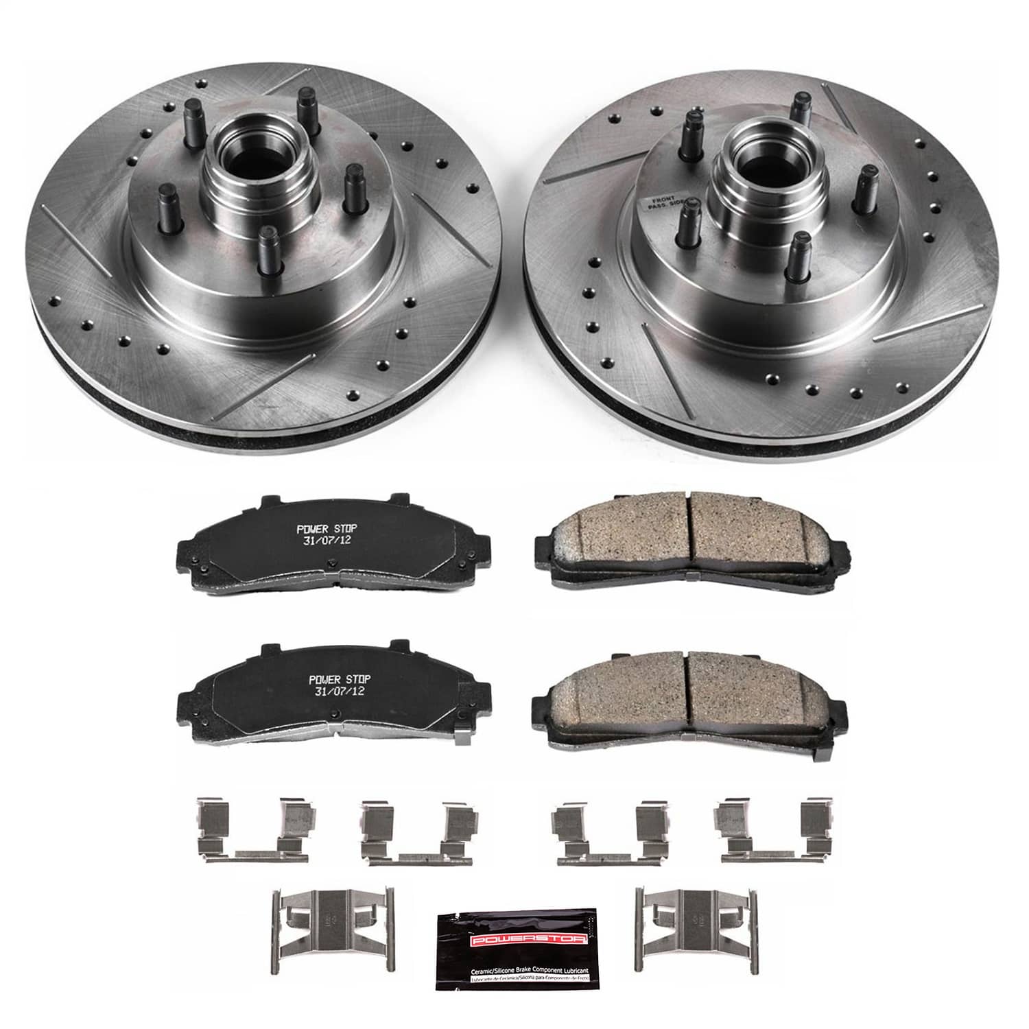 Power Stop - K1854 - Front - Disc Brake Pad and Rotor Kit