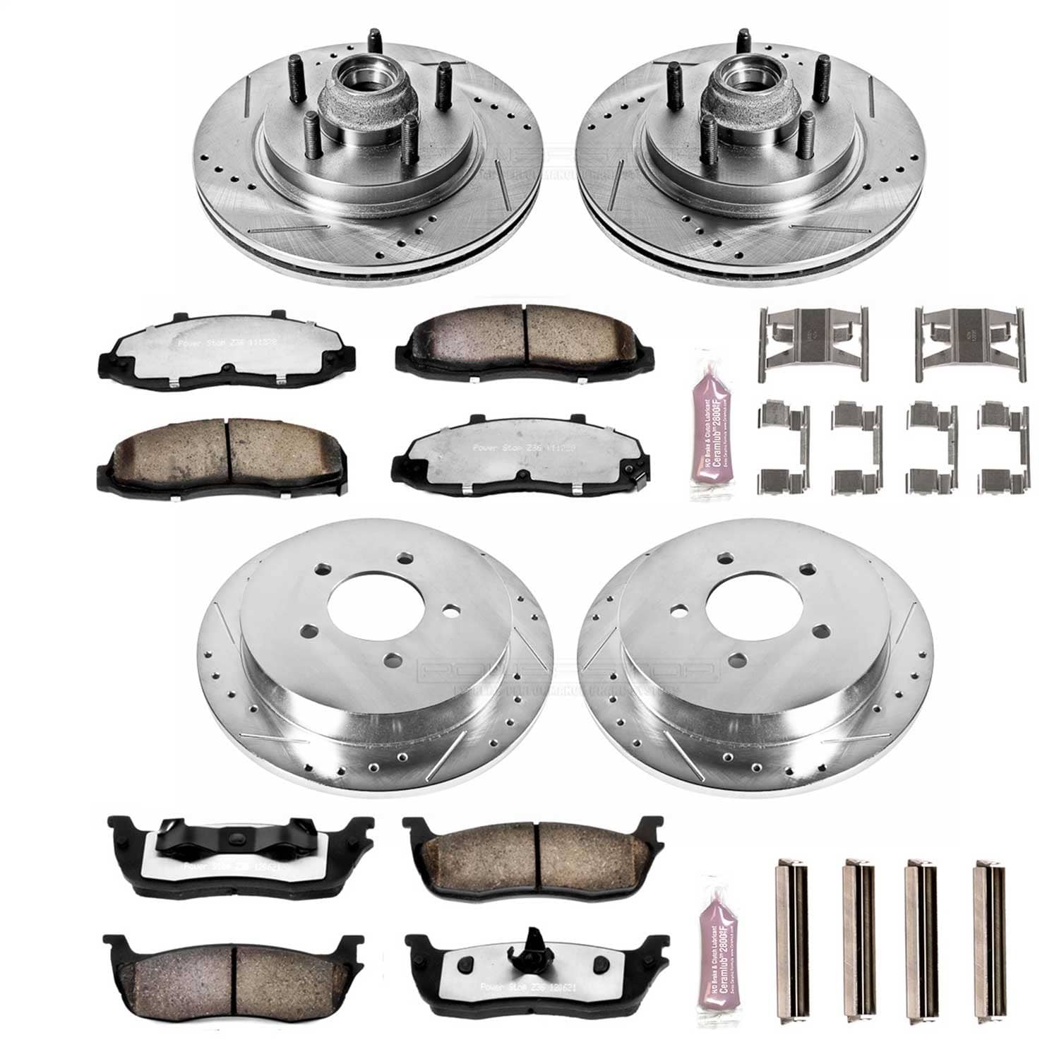 Power Stop - K1915-36 - Front and Rear - Disc Brake Pad and Rotor Kit