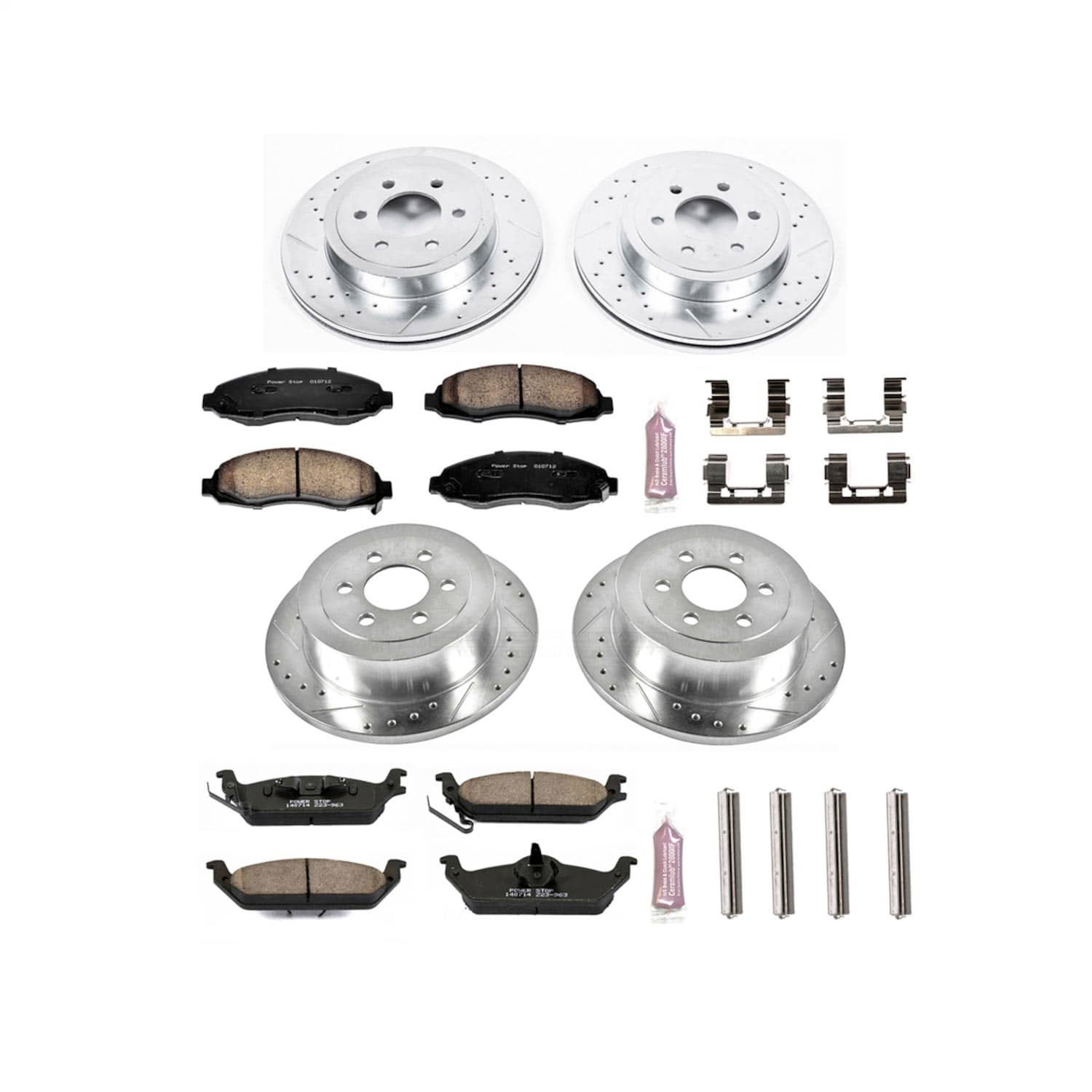 Power Stop - K2188 - Front and Rear - Disc Brake Pad and Rotor Kit