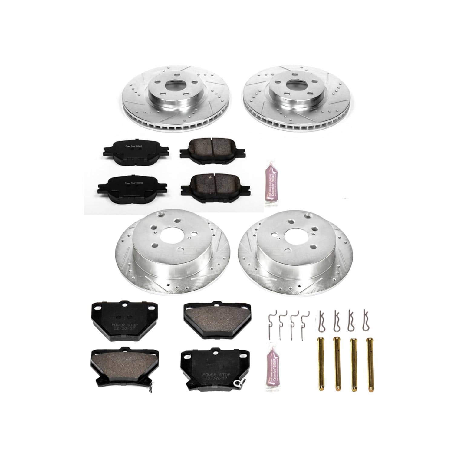 Power Stop - K2314 - Front and Rear - Disc Brake Pad and Rotor Kit