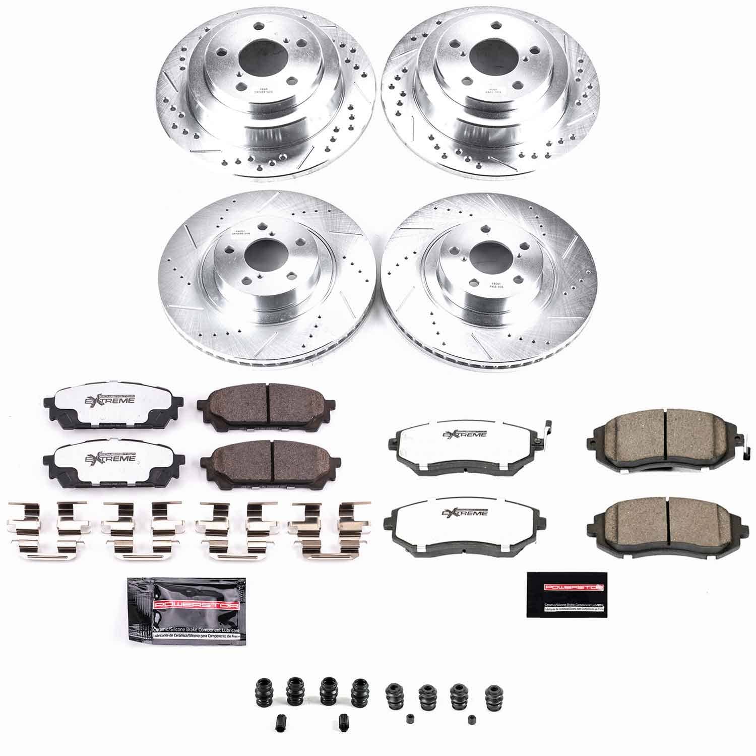 Power Stop - K2376-26 - Front and Rear - Disc Brake Pad and Rotor Kit