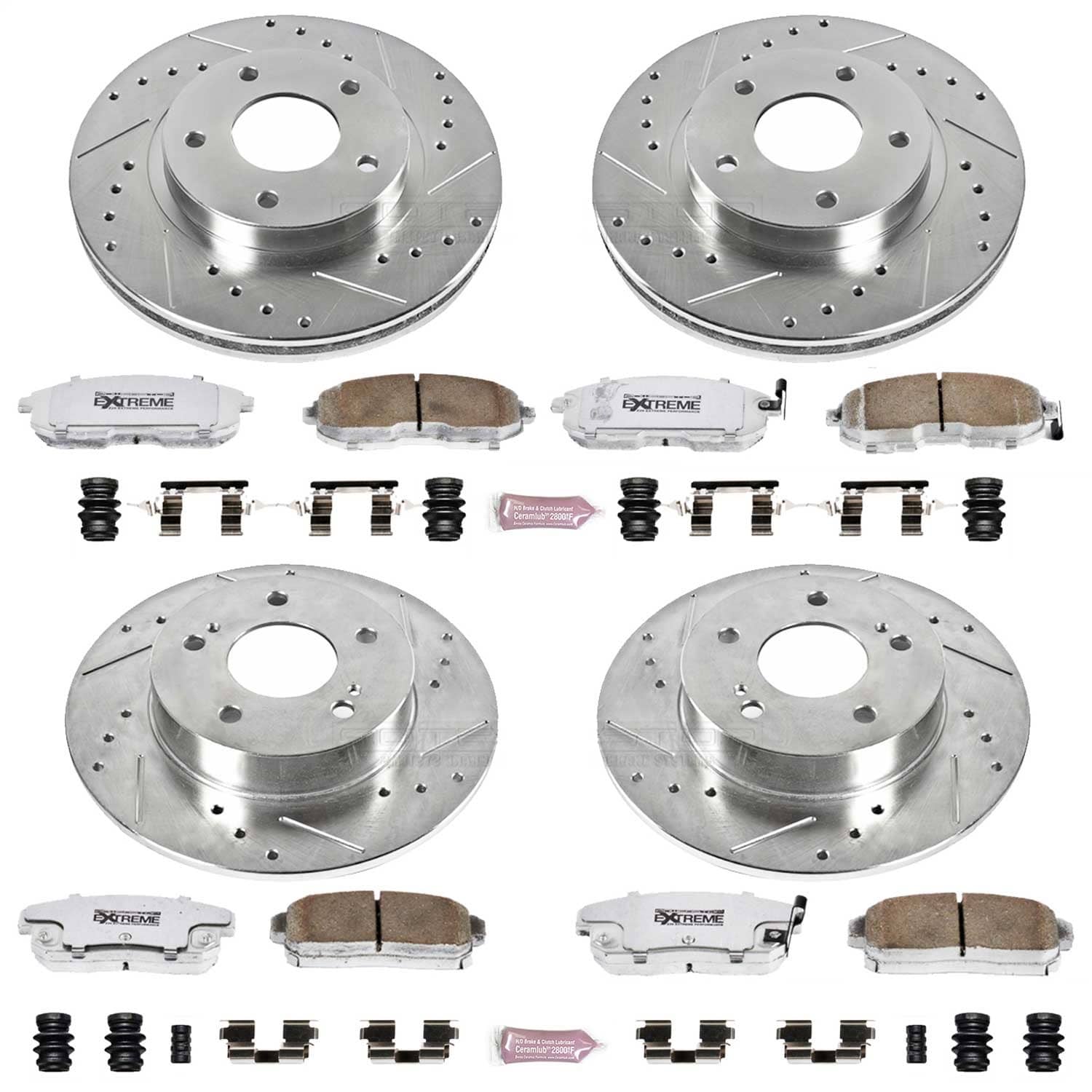 Power Stop - K2703-26 - Front and Rear - Disc Brake Pad and Rotor Kit