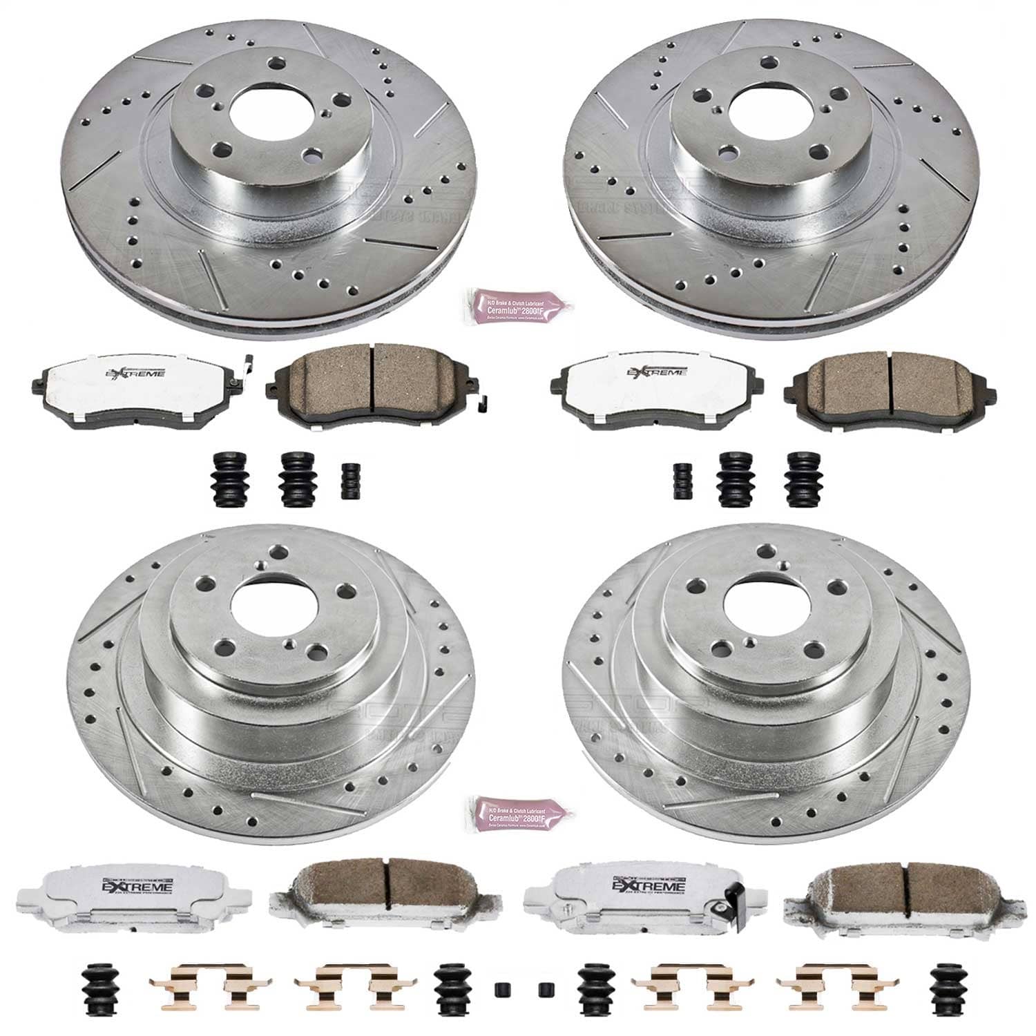 Power Stop - K2748-26 - Front and Rear - Disc Brake Pad and Rotor Kit