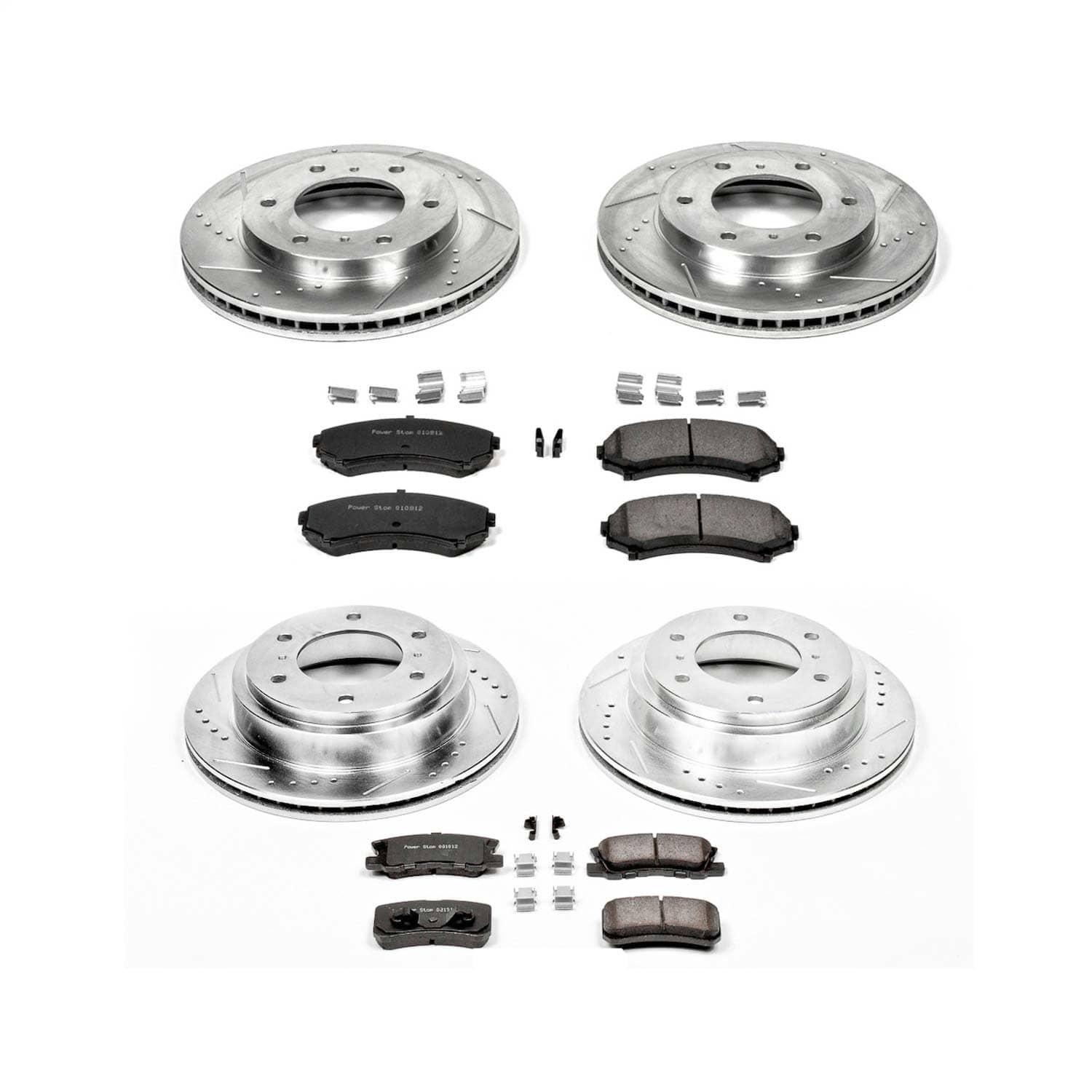 Power Stop - K2755 - Front and Rear - Disc Brake Pad and Rotor Kit