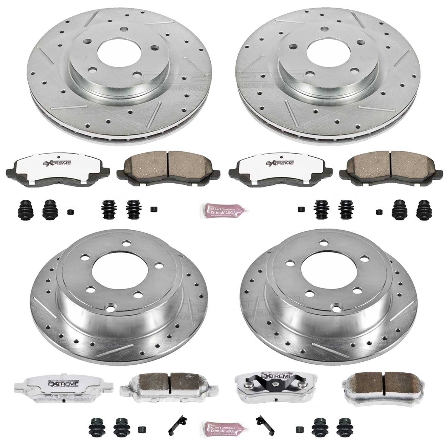 Power Stop - K2840-26 - Front and Rear - Disc Brake Pad and Rotor Kit