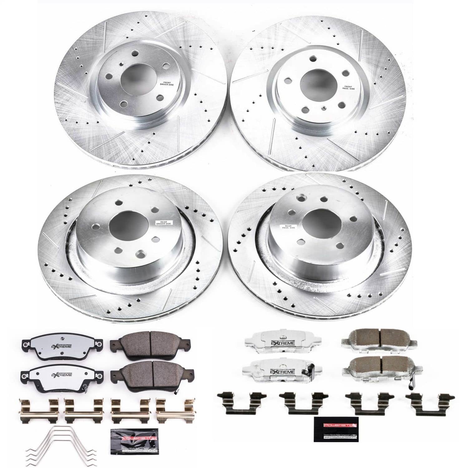 Power Stop - K2862-26 - Front and Rear - Disc Brake Pad and Rotor Kit