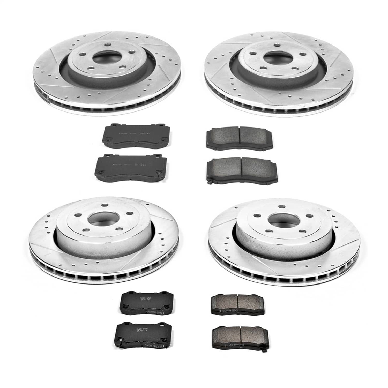 Power Stop - K2876 - Front and Rear - Disc Brake Pad and Rotor Kit