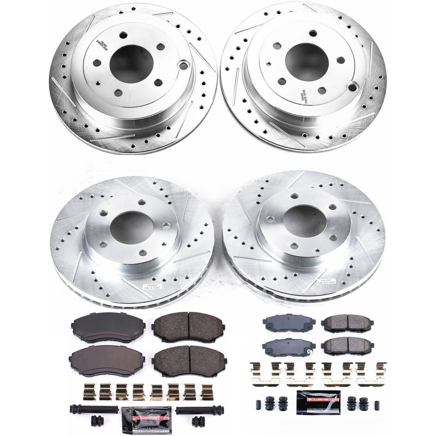 Power Stop - K4041 - Front and Rear - Disc Brake Pad and Rotor Kit