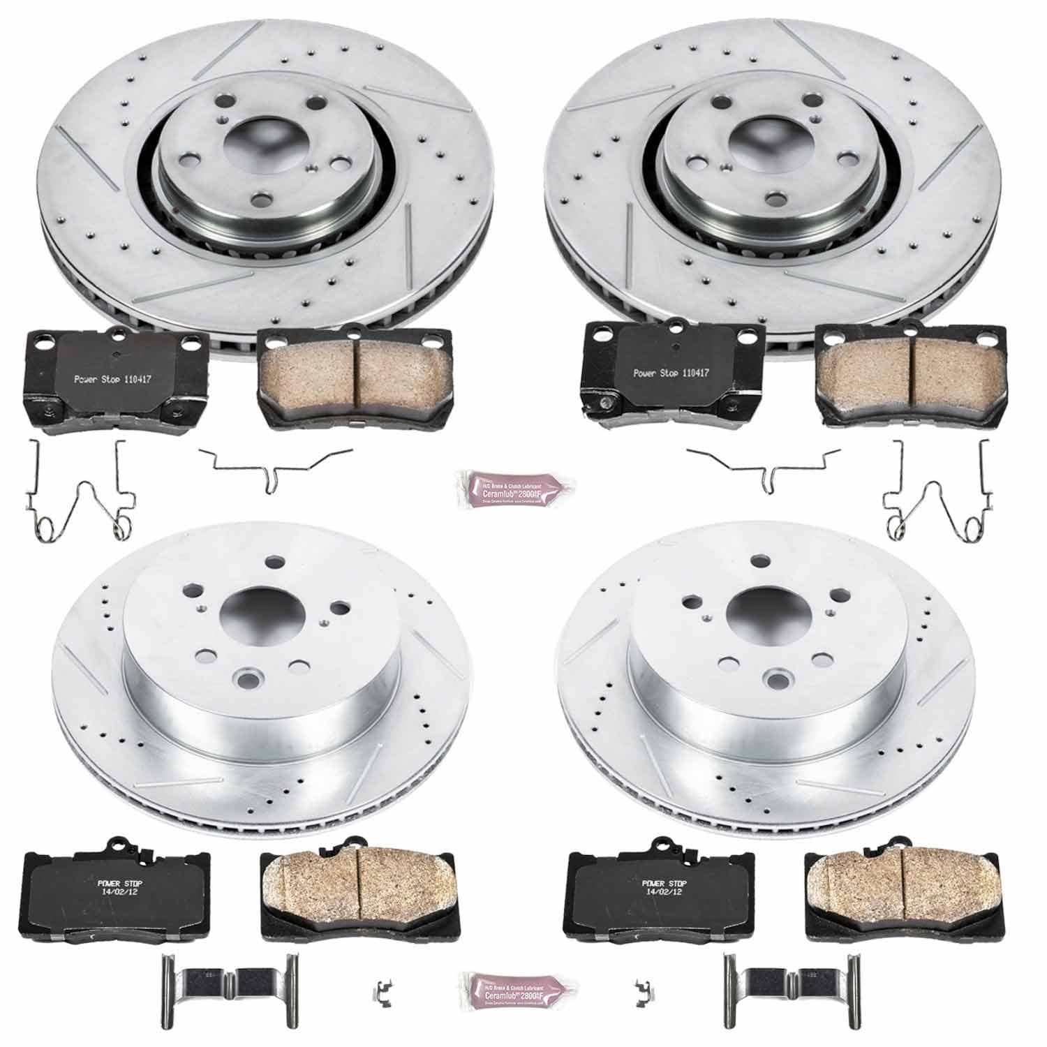 Power Stop - K4071 - Front and Rear - Disc Brake Pad and Rotor Kit