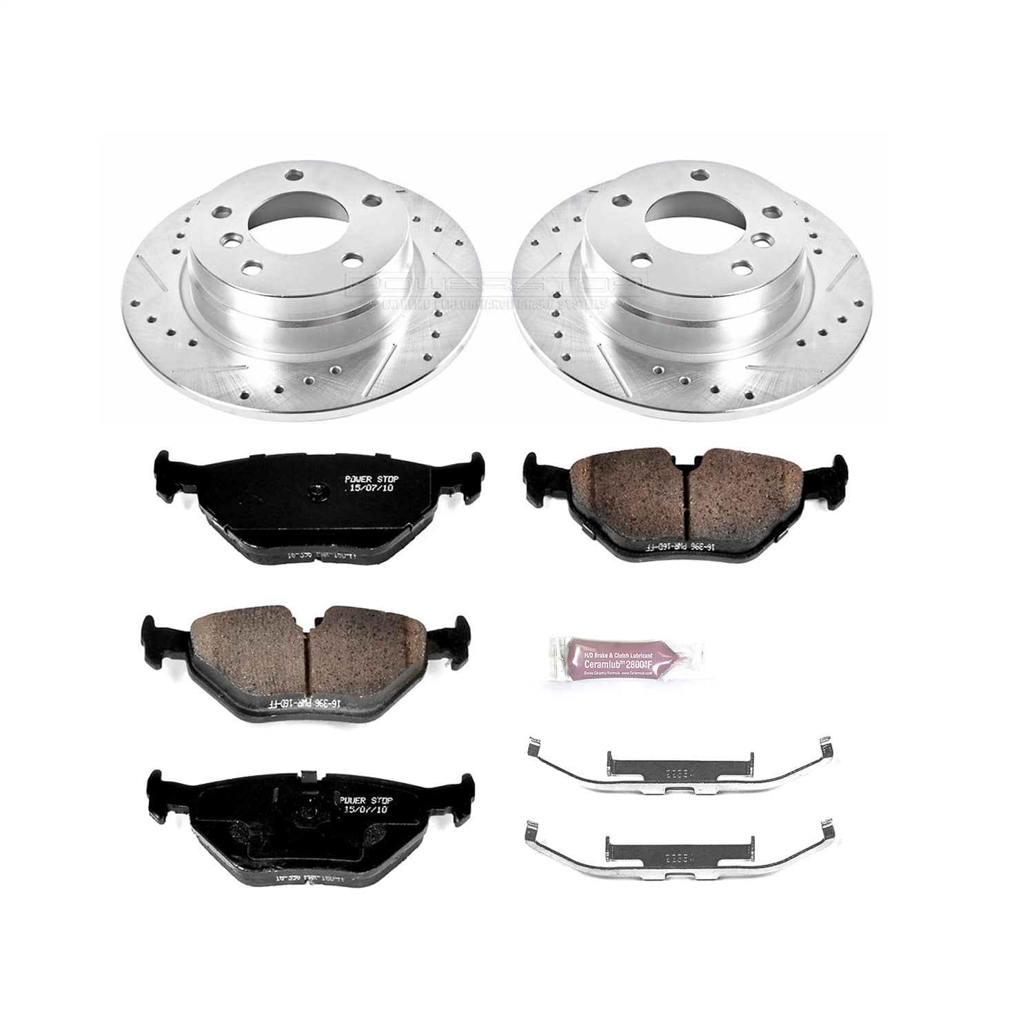 Power Stop - K502 - Rear - Disc Brake Pad and Rotor Kit