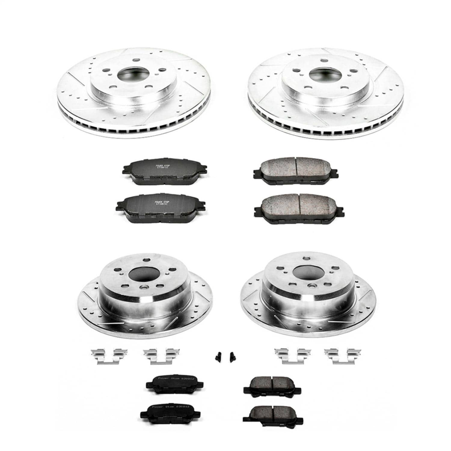 Power Stop - K5482 - Front and Rear - Disc Brake Pad and Rotor Kit