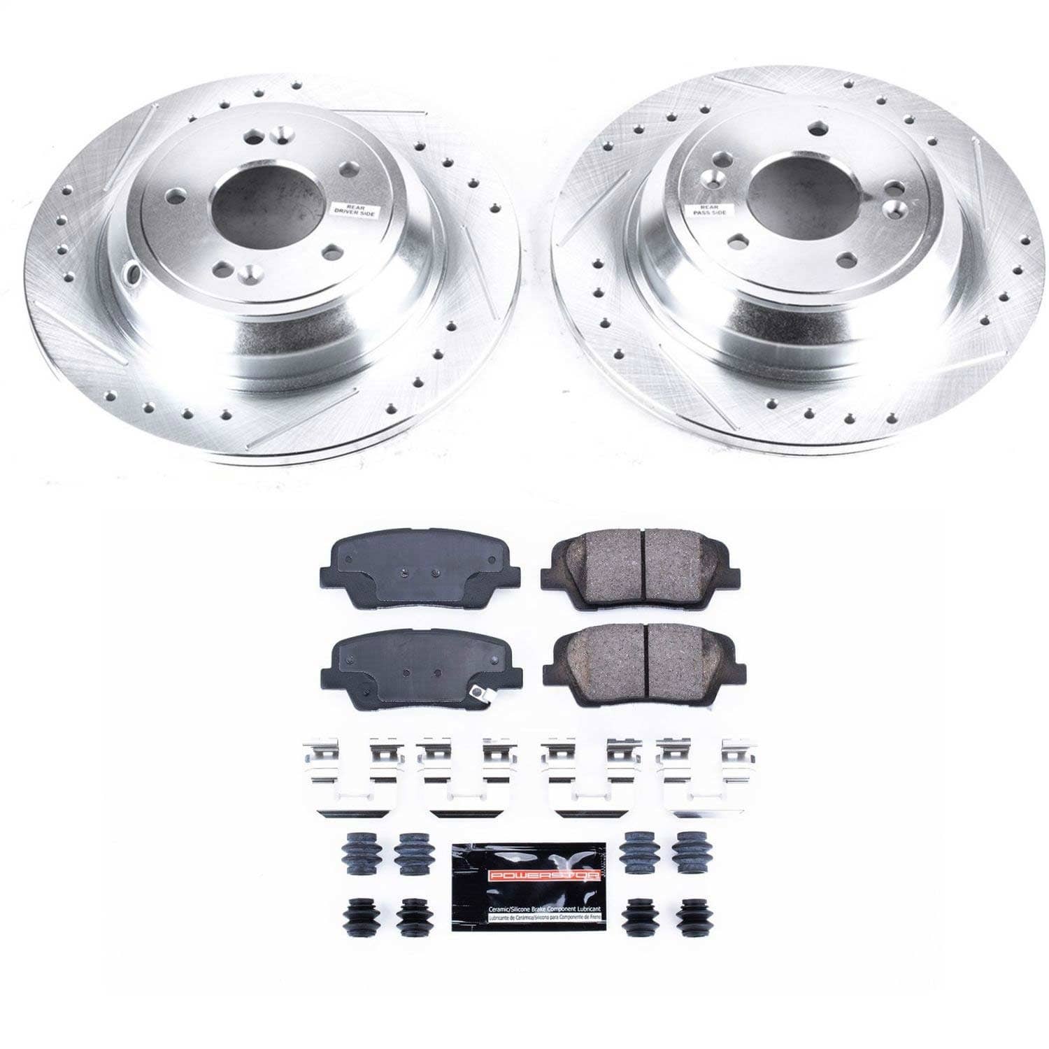 Power Stop - K5847 - Rear - Disc Brake Pad and Rotor Kit