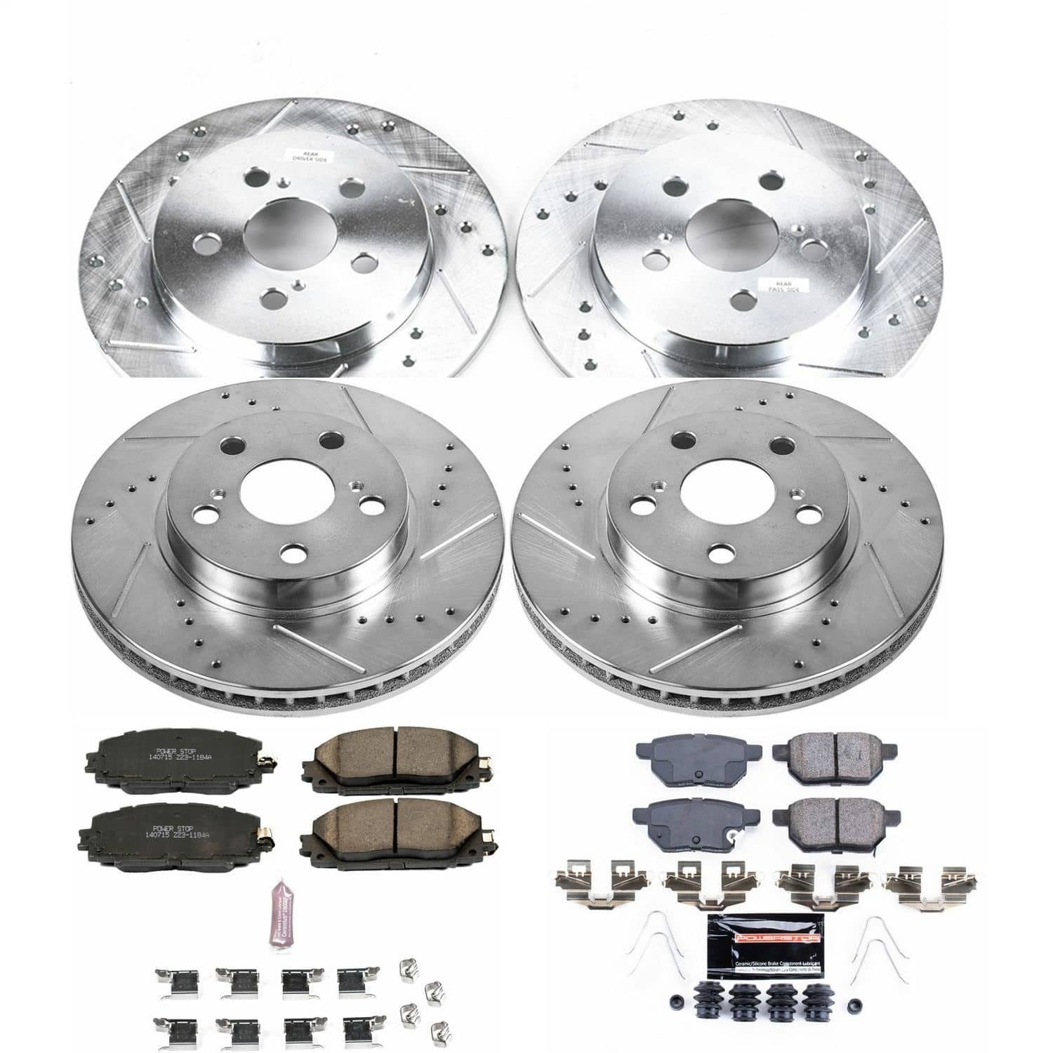 Power Stop - K5871 - Front and Rear - Disc Brake Pad and Rotor Kit