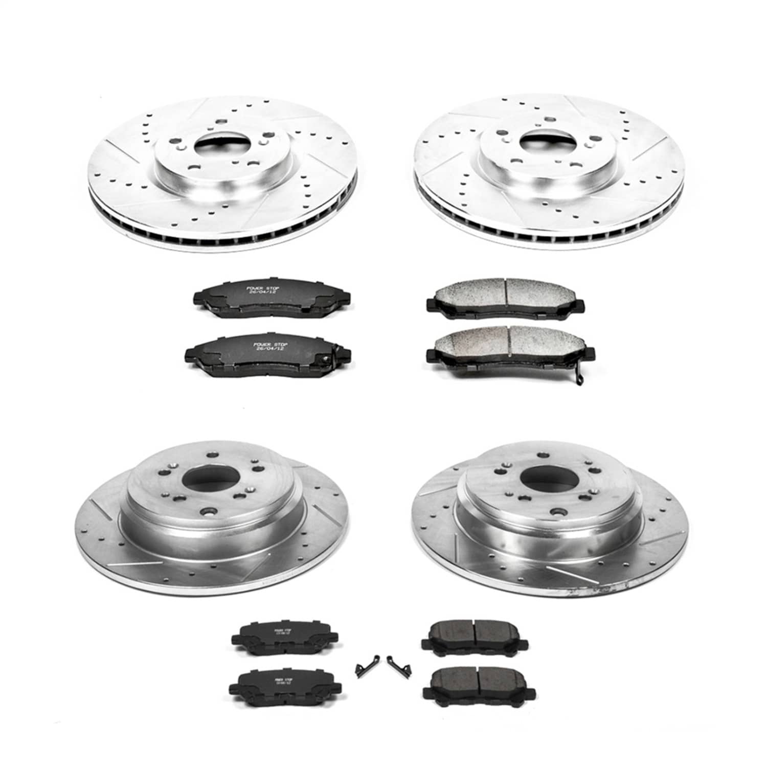 Power Stop - K6084 - Front and Rear - Disc Brake Pad and Rotor Kit