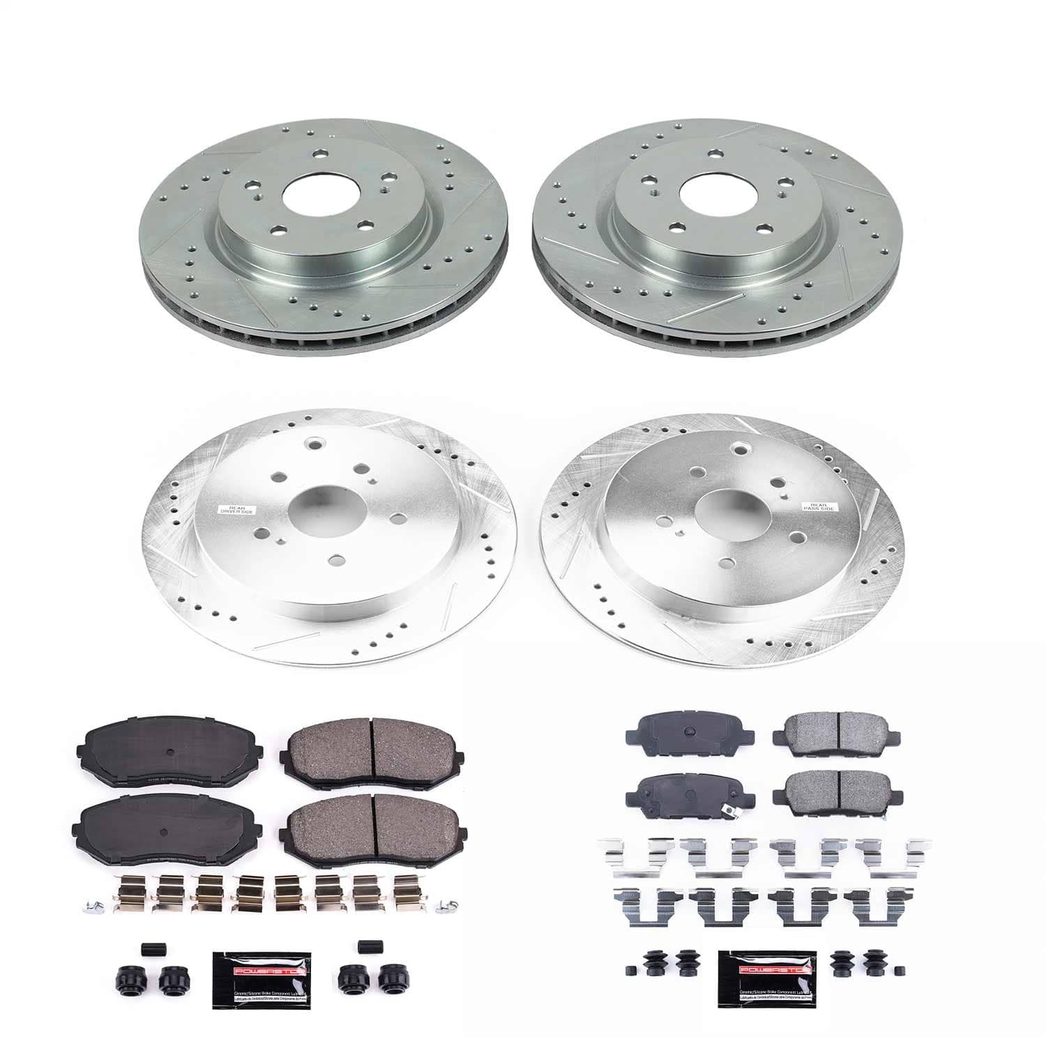 Power Stop - K6090 - Front and Rear - Disc Brake Pad and Rotor Kit