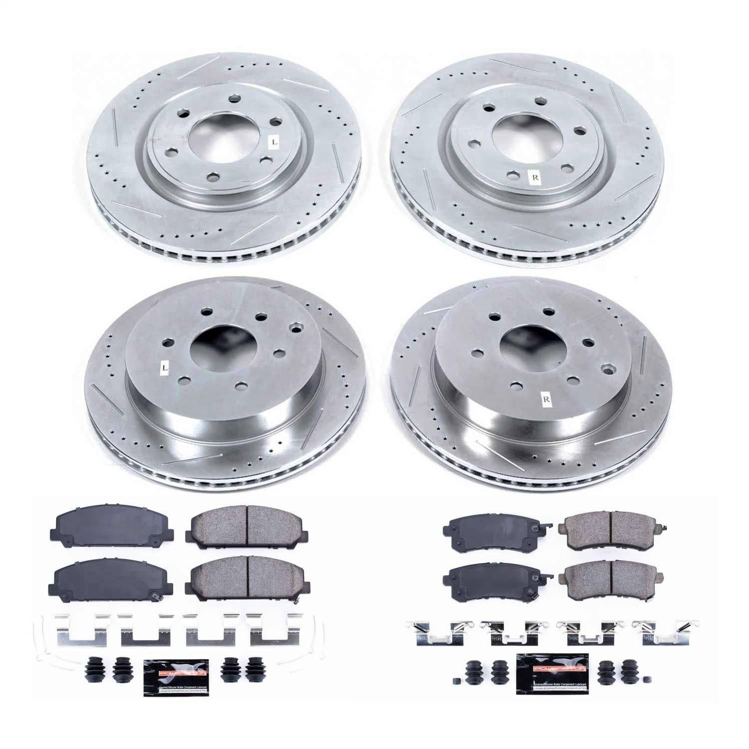 Power Stop - K6322 - Front and Rear - Disc Brake Pad and Rotor Kit