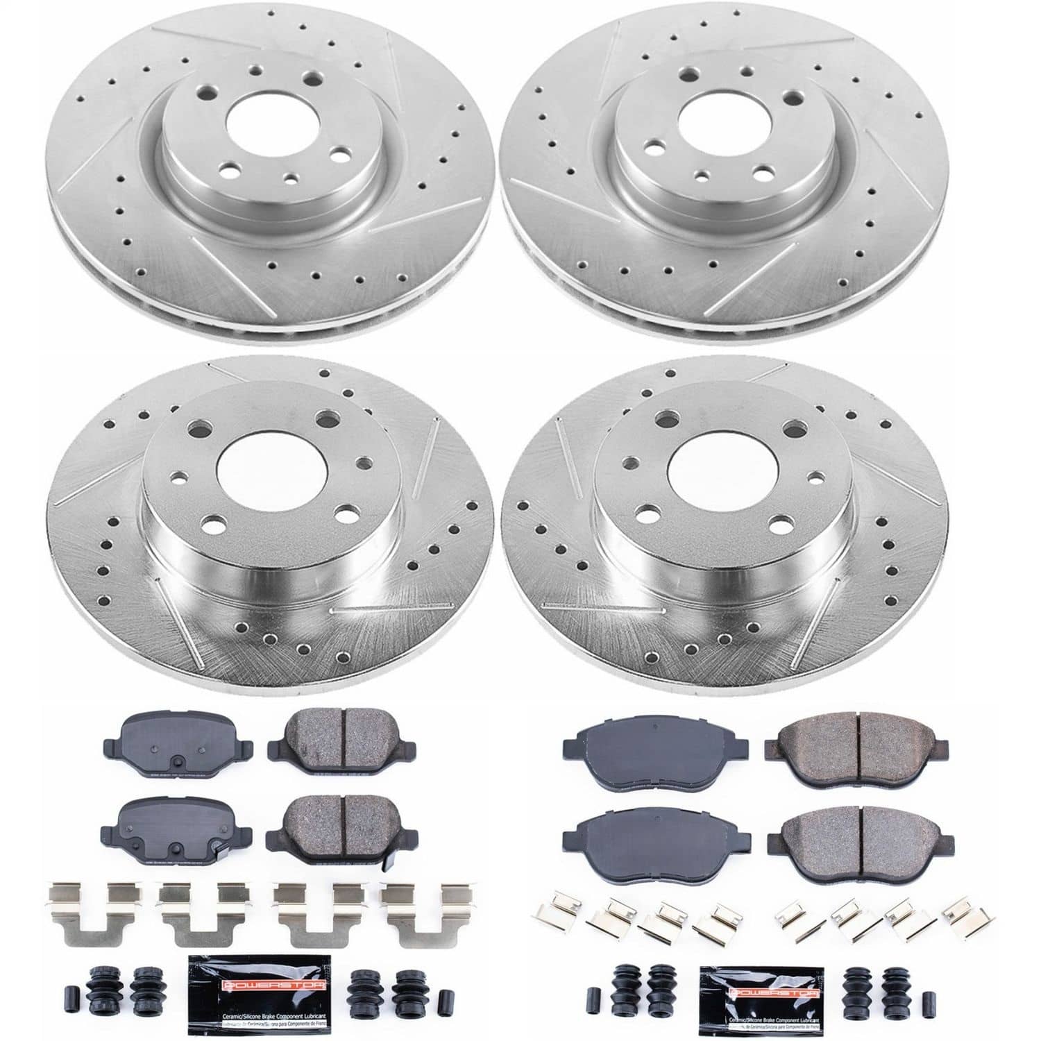 Power Stop - K6427 - Front and Rear - Disc Brake Pad and Rotor Kit