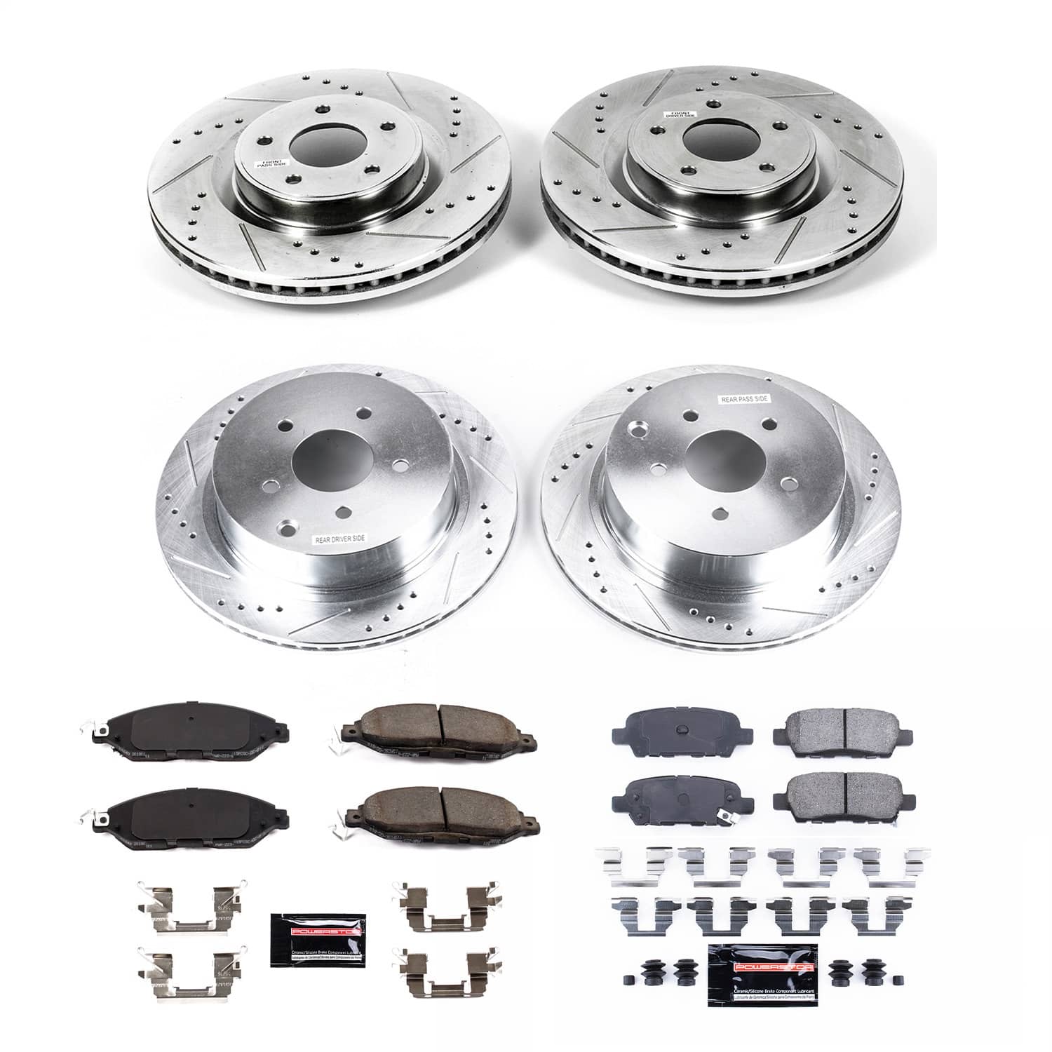 Power Stop - K6497 - Front and Rear - Disc Brake Pad and Rotor Kit
