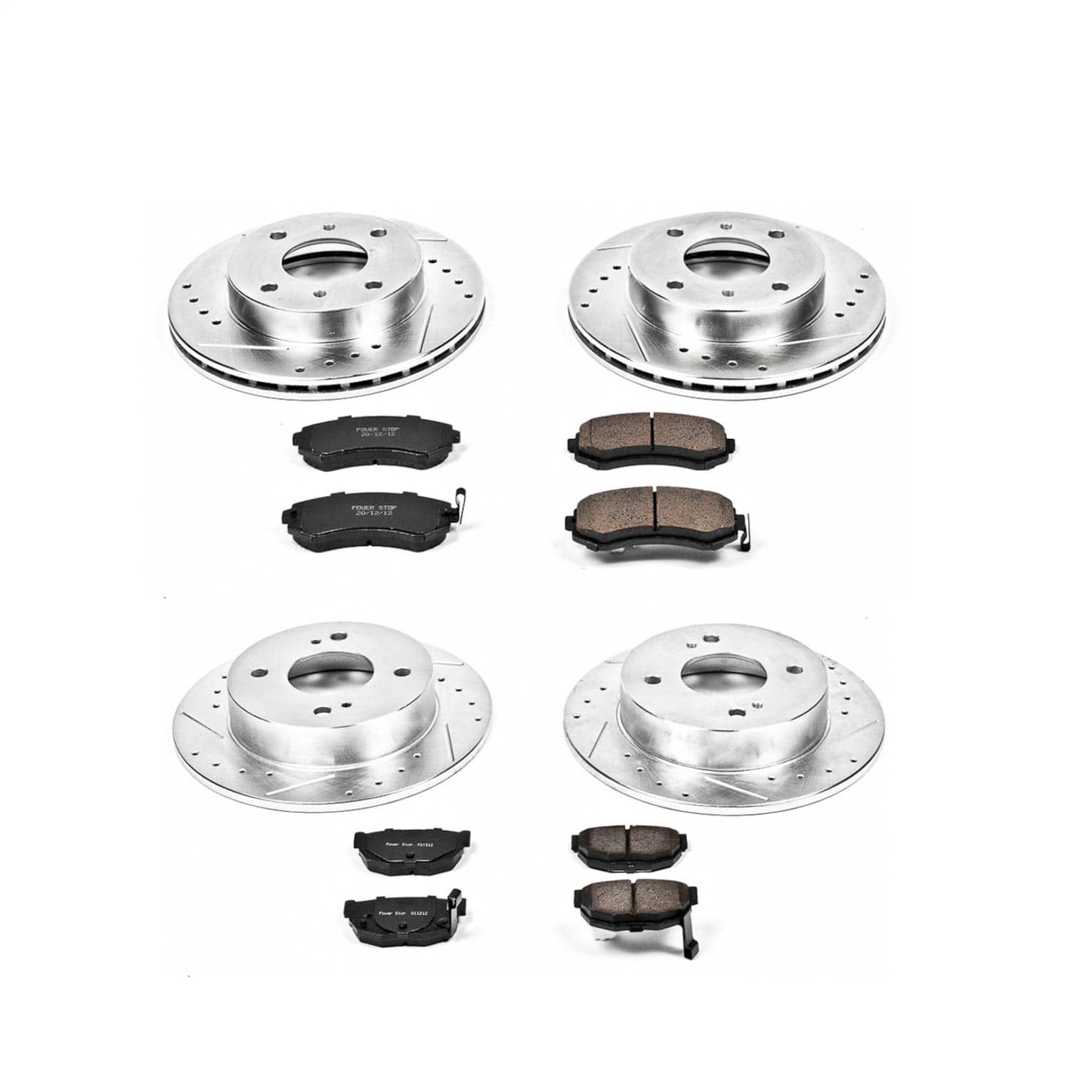 Power Stop - K655 - Front and Rear - Disc Brake Pad and Rotor Kit