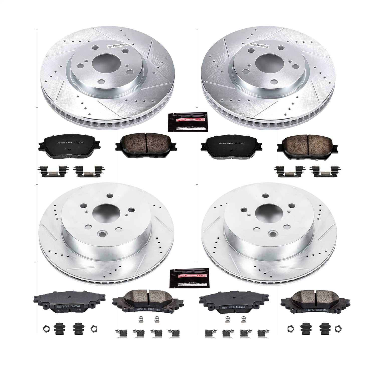 Power Stop - K6927 - Front and Rear - Disc Brake Pad and Rotor Kit