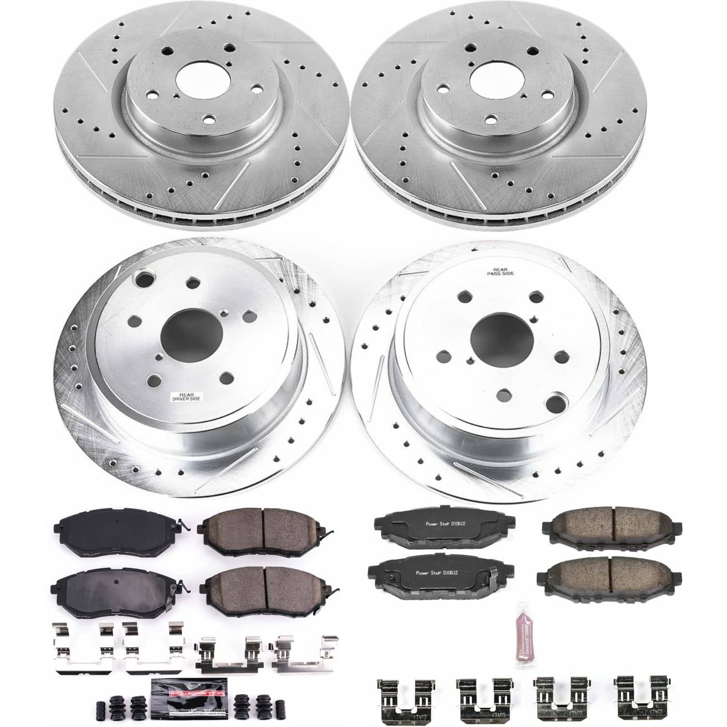 Power Stop - K6932 - Front and Rear - Disc Brake Pad and Rotor Kit