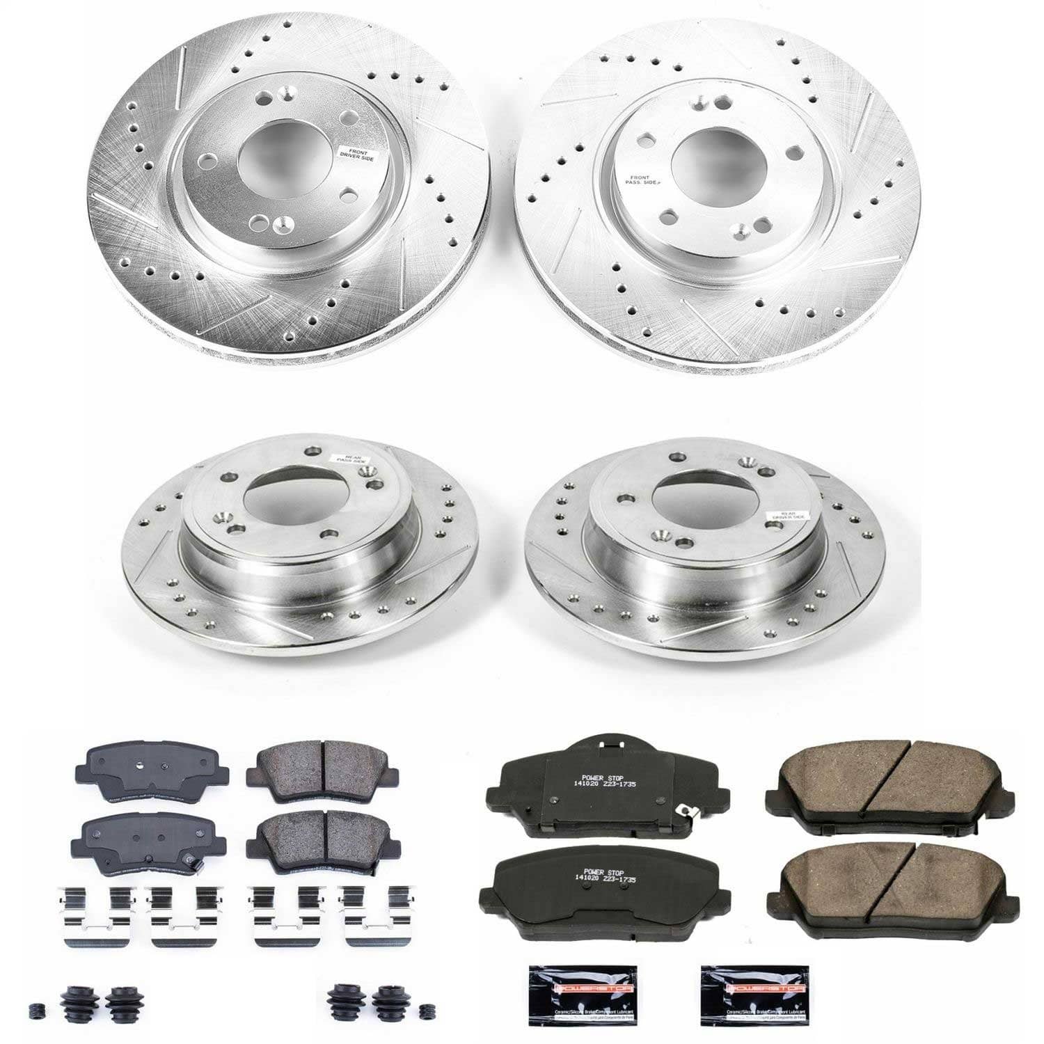 Power Stop - K6934 - Front and Rear - Disc Brake Pad and Rotor Kit