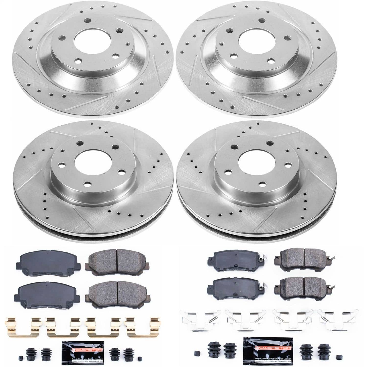 Power Stop - K6965 - Front and Rear - Disc Brake Pad and Rotor Kit