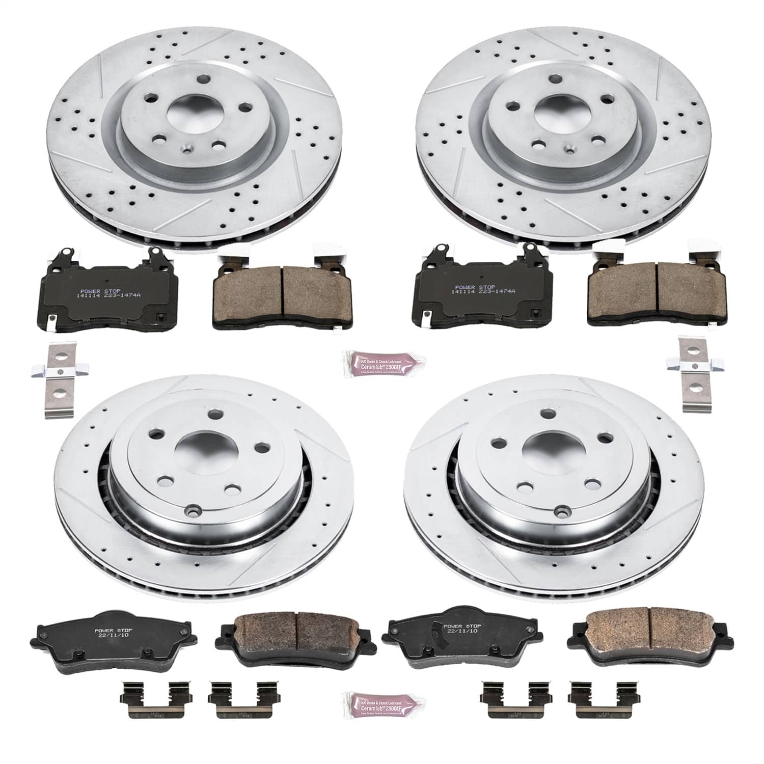 Power Stop - K7005 - Front and Rear - Disc Brake Pad and Rotor Kit